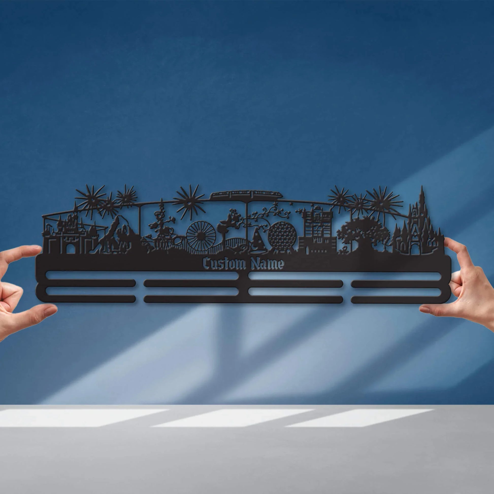 Enchanted Kingdom Medal Hanger – Personalized Stainless Steel Running Medal Rack | ChampionHanger - Champion Hanger