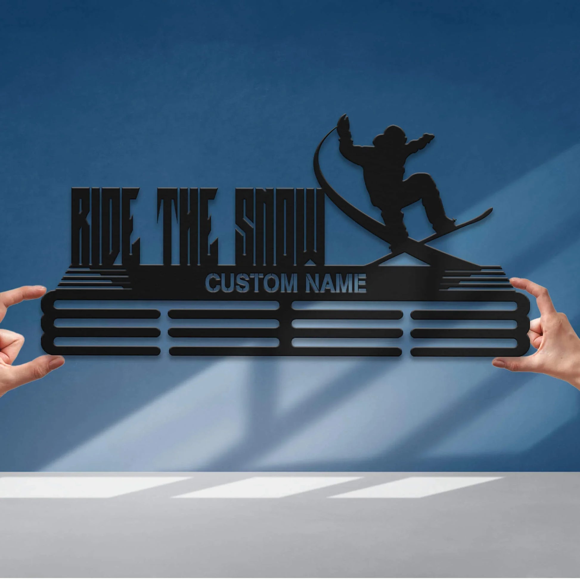 Personalized Snowboarding Medal Hanger with Custom Name | Stainless Steel Medal Holder | ChampionHanger - Champion Hanger