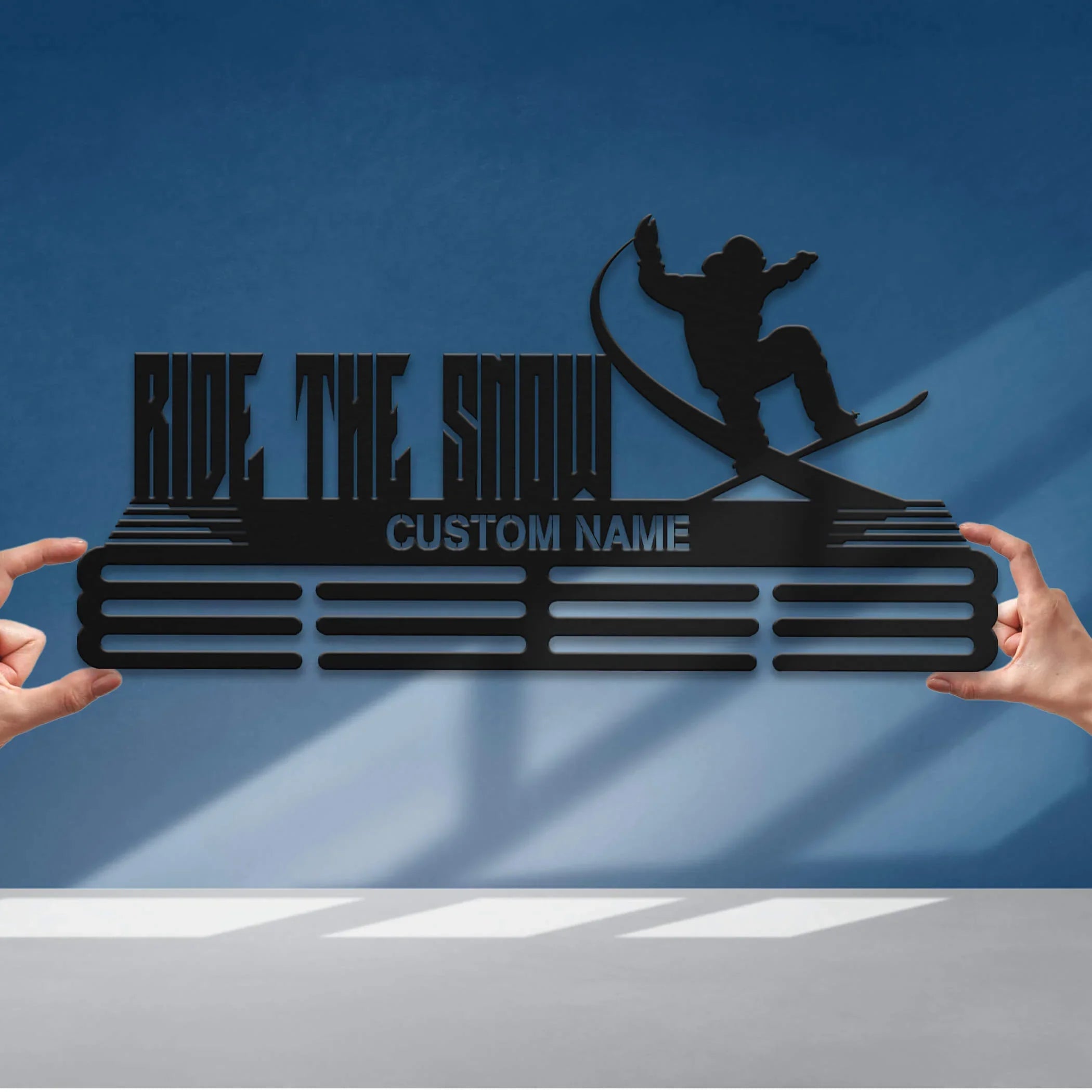 Personalized Snowboarding Medal Hanger with Custom Name | Stainless Steel Medal Holder | ChampionHanger - Champion Hanger