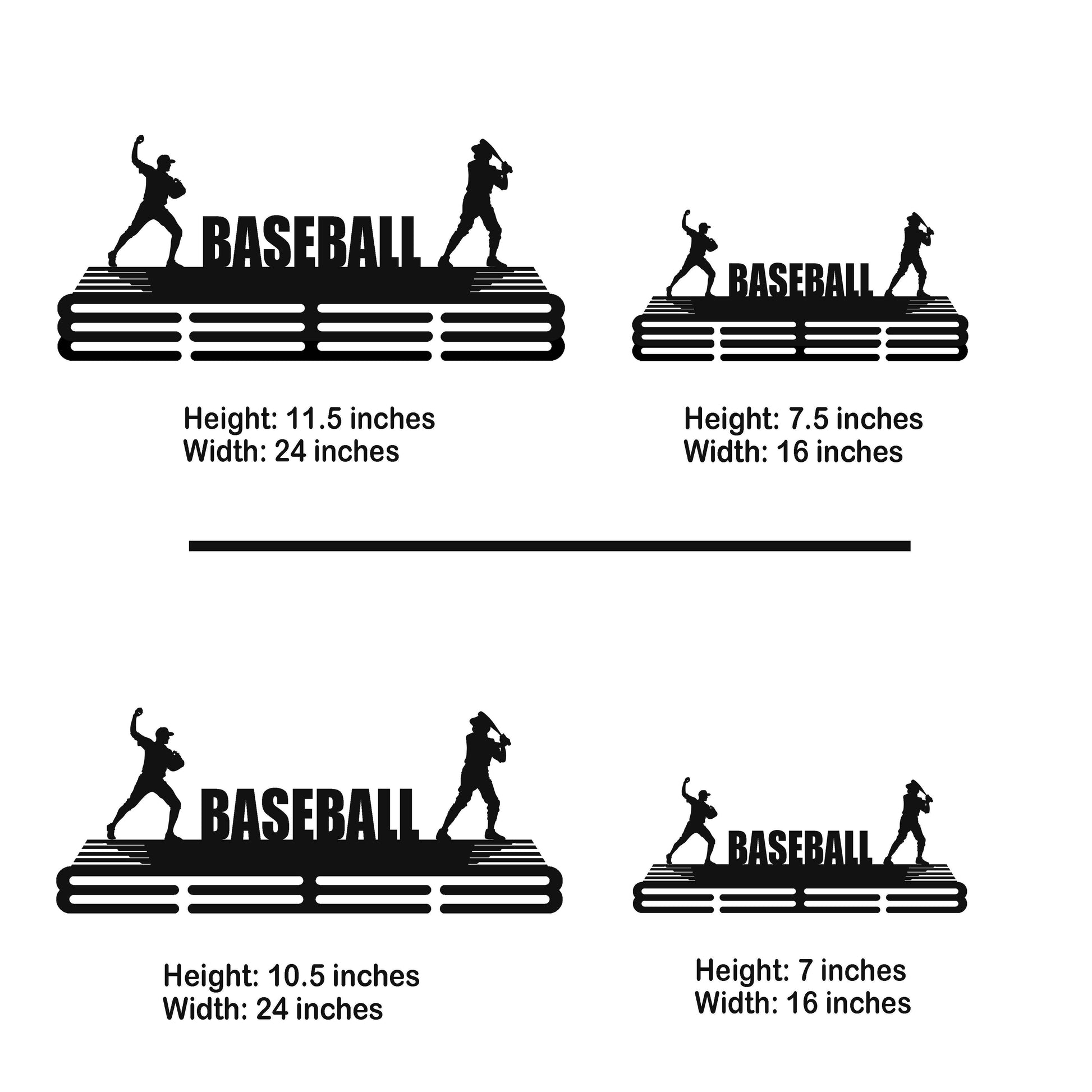 Baseball Player Medal Hanger - Metal Hanger for Baseball Awards – Stainless Steel Display Rack - Champion Hanger