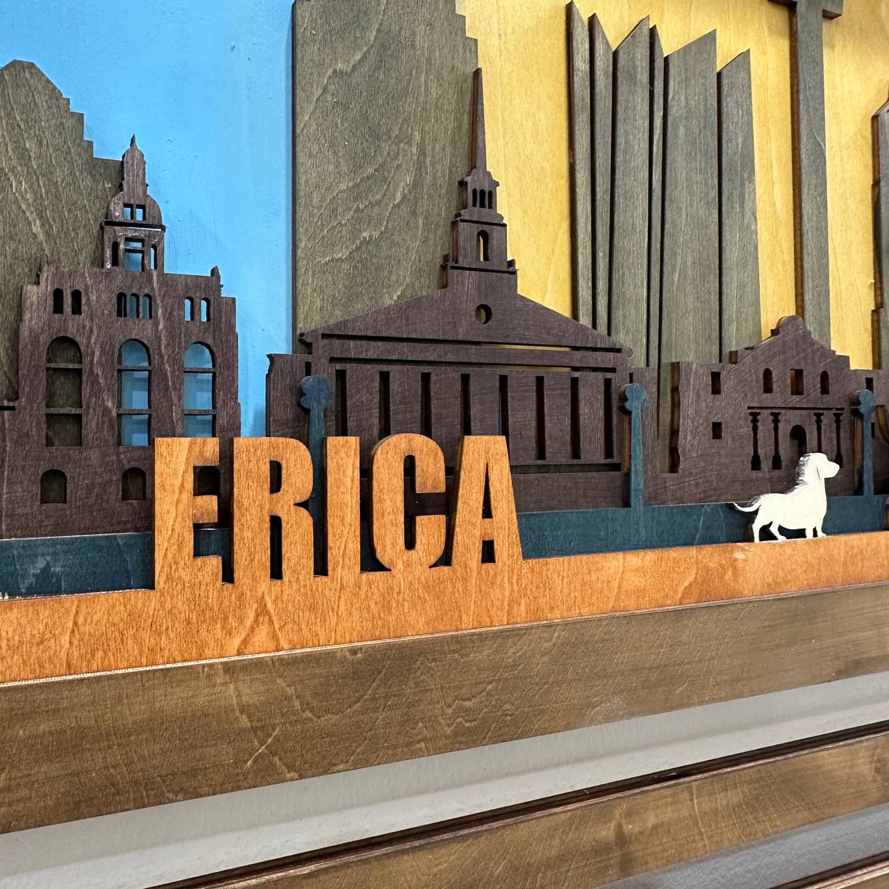 Custom Wooden Medal Hanger for Runners & Cyclists | San Antonio City Design | Personalized Display by ChampionHanger