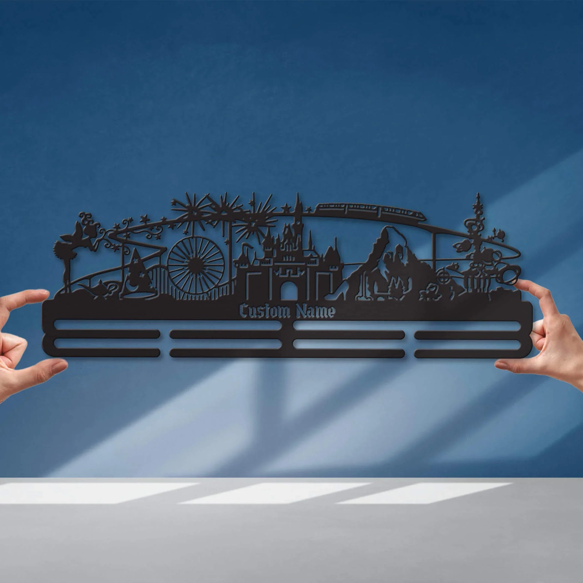 Personalized Fantasy Park Running Medal Hanger – Stainless Steel Medal Display | ChampionHanger - Champion Hanger