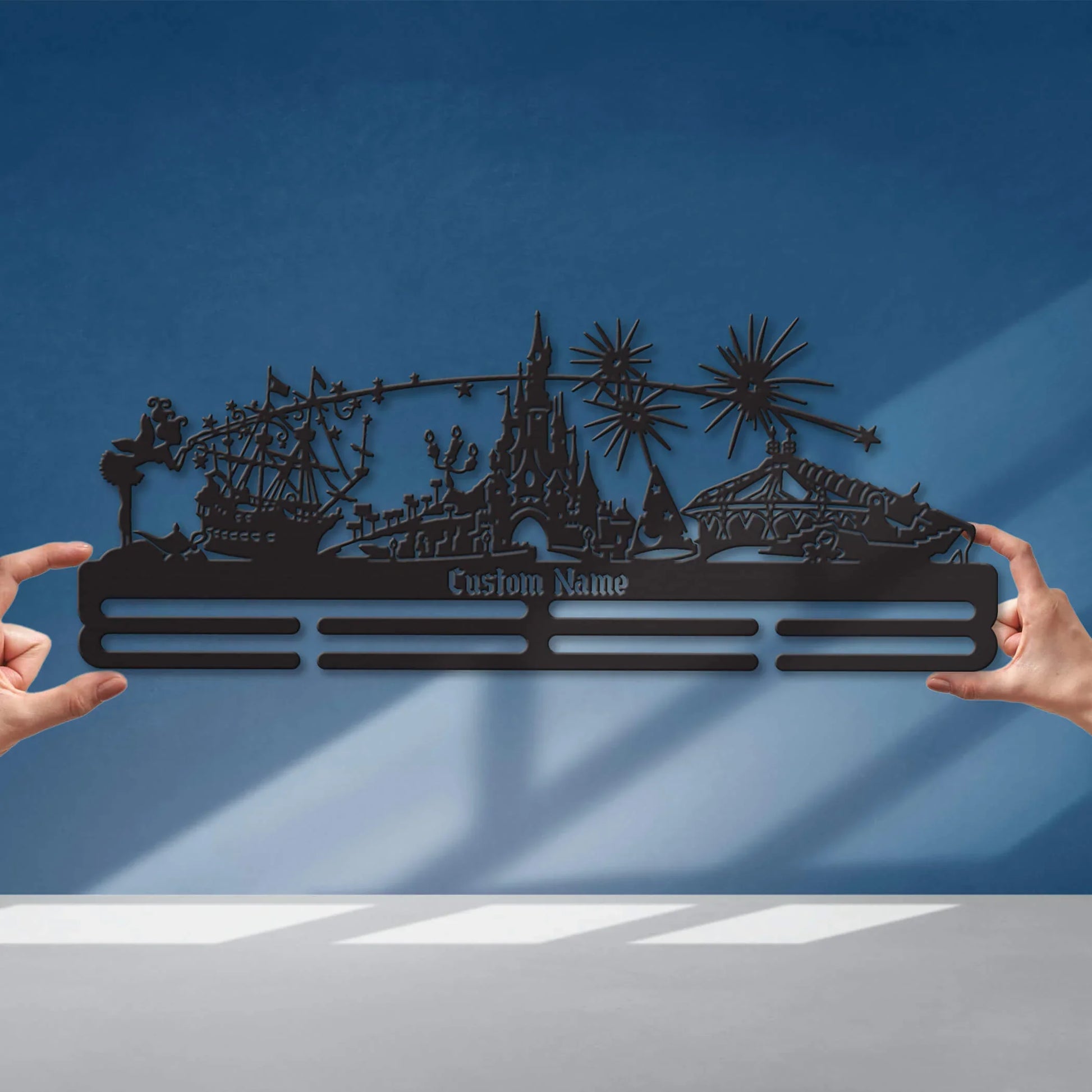 Personalized Stainless Steel Medal Hanger – “Run to the Magic” Running Medal Display - Custom Name Gift for Marathon Runners - ChampionHanger - Champion Hanger