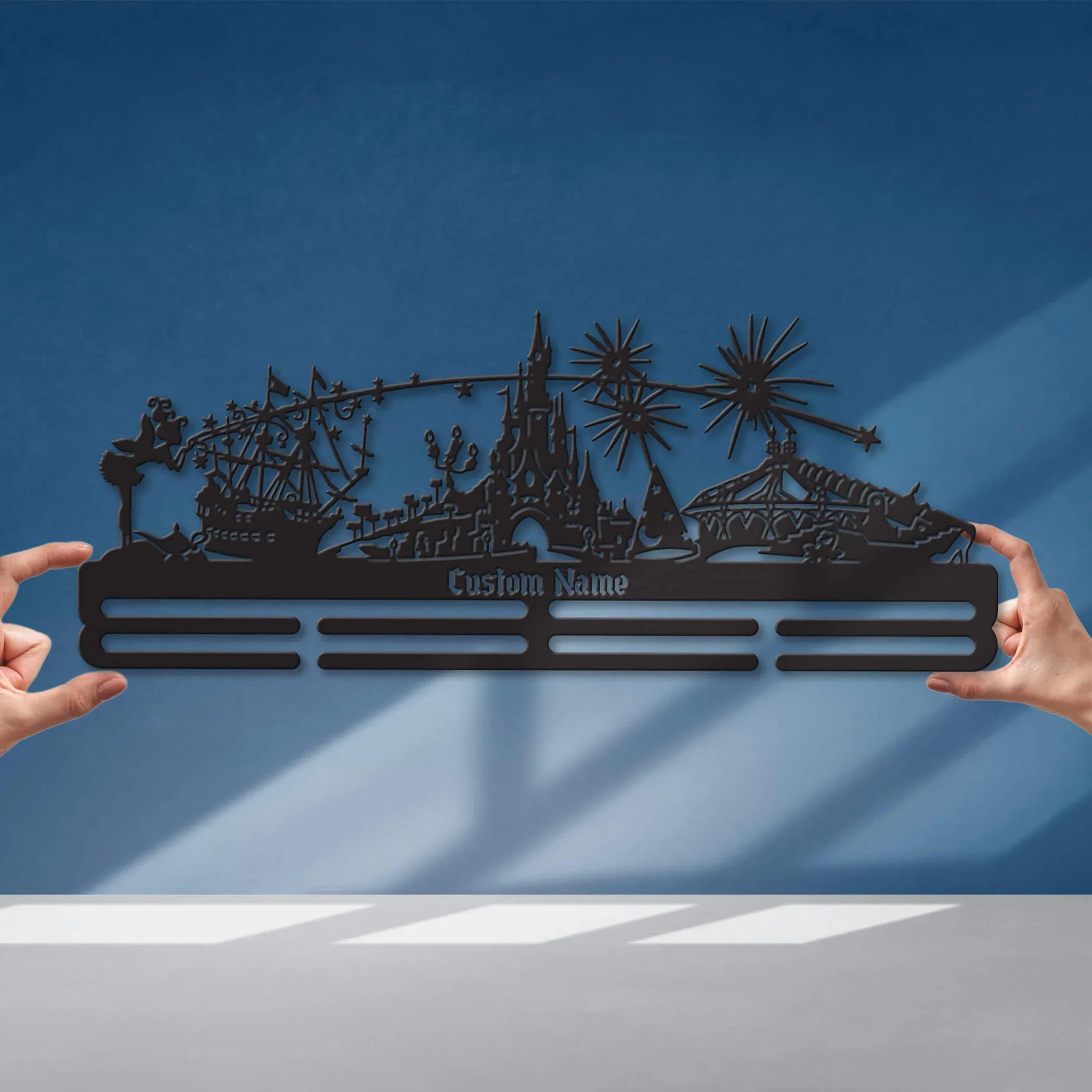 Personalized Stainless Steel Medal Hanger – “Run to the Magic” Running Medal Display - Custom Name Gift for Marathon Runners - ChampionHanger - Champion Hanger