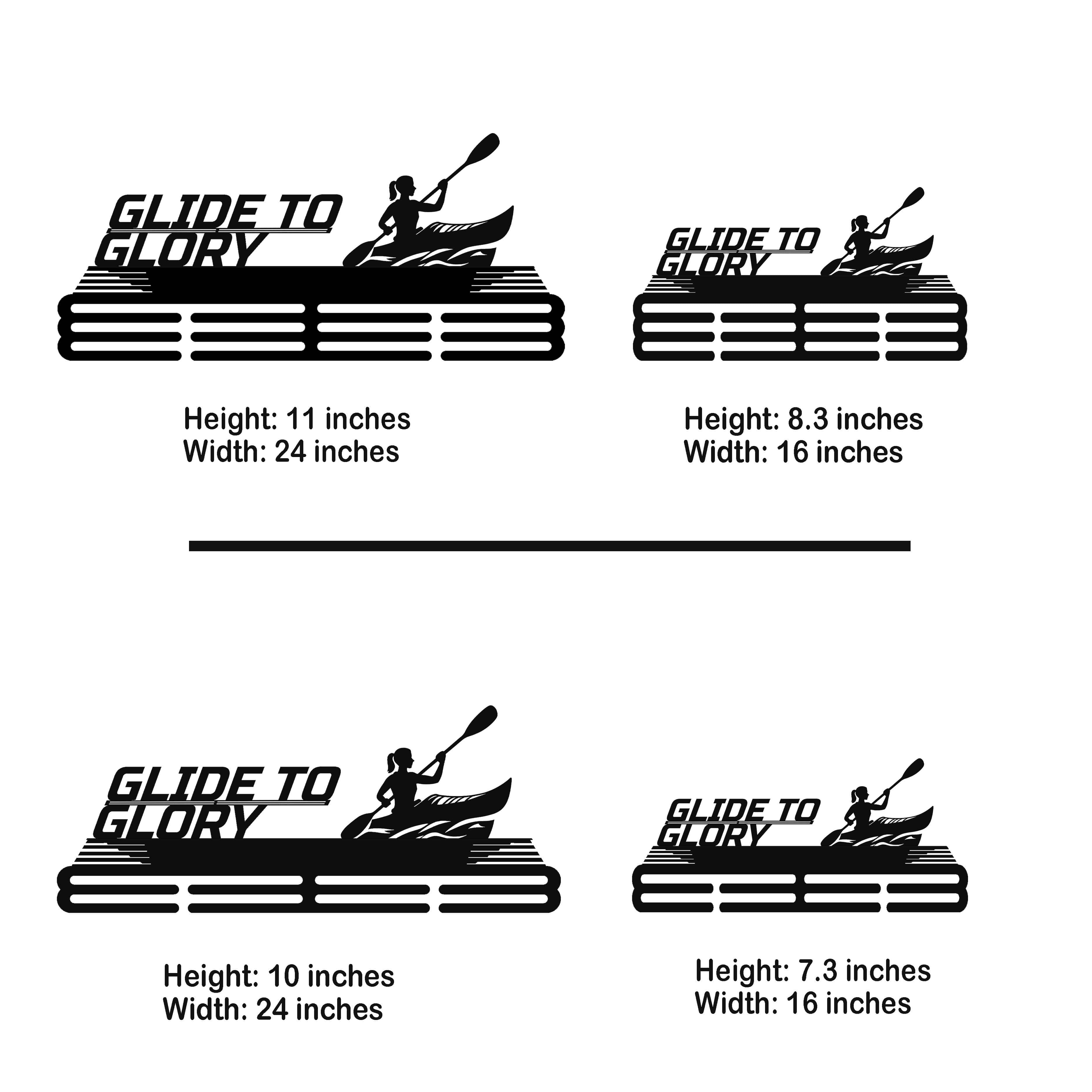 Personalized Kayak Medal Holder – Stainless Steel Wall Display Rack - Champion Hanger
