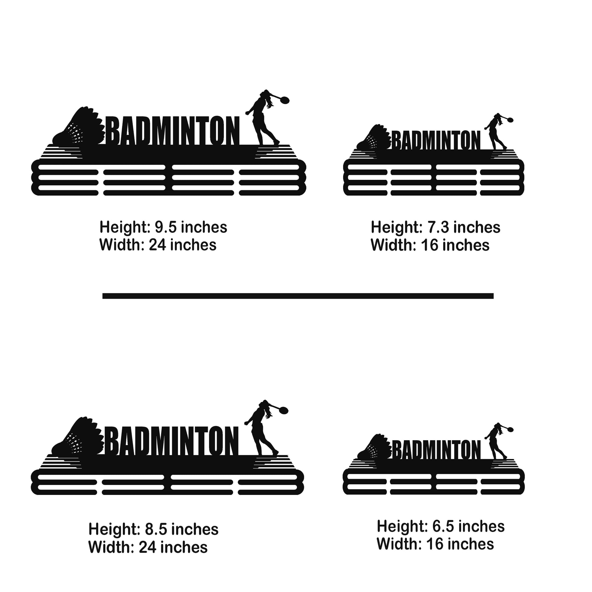 Badminton Medal Hanger – Personalized Metal Medal Holder – Stainless Steel Display Rack for Awards - Champion Hanger