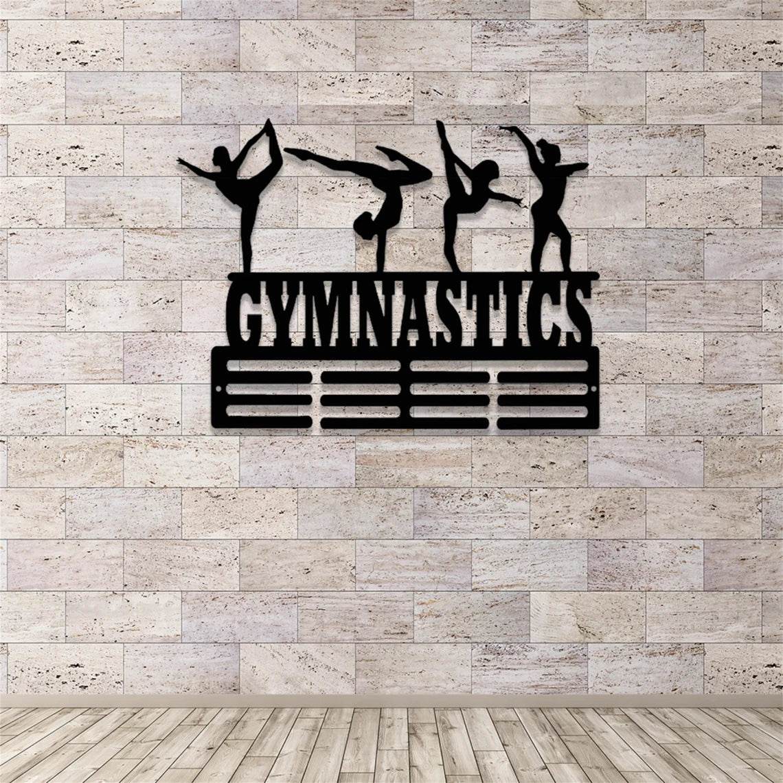 Personalized Gymnastics Medal Holder – Custom Wall Rack for Displaying Gymnast Awards and Medals - Champion Hanger