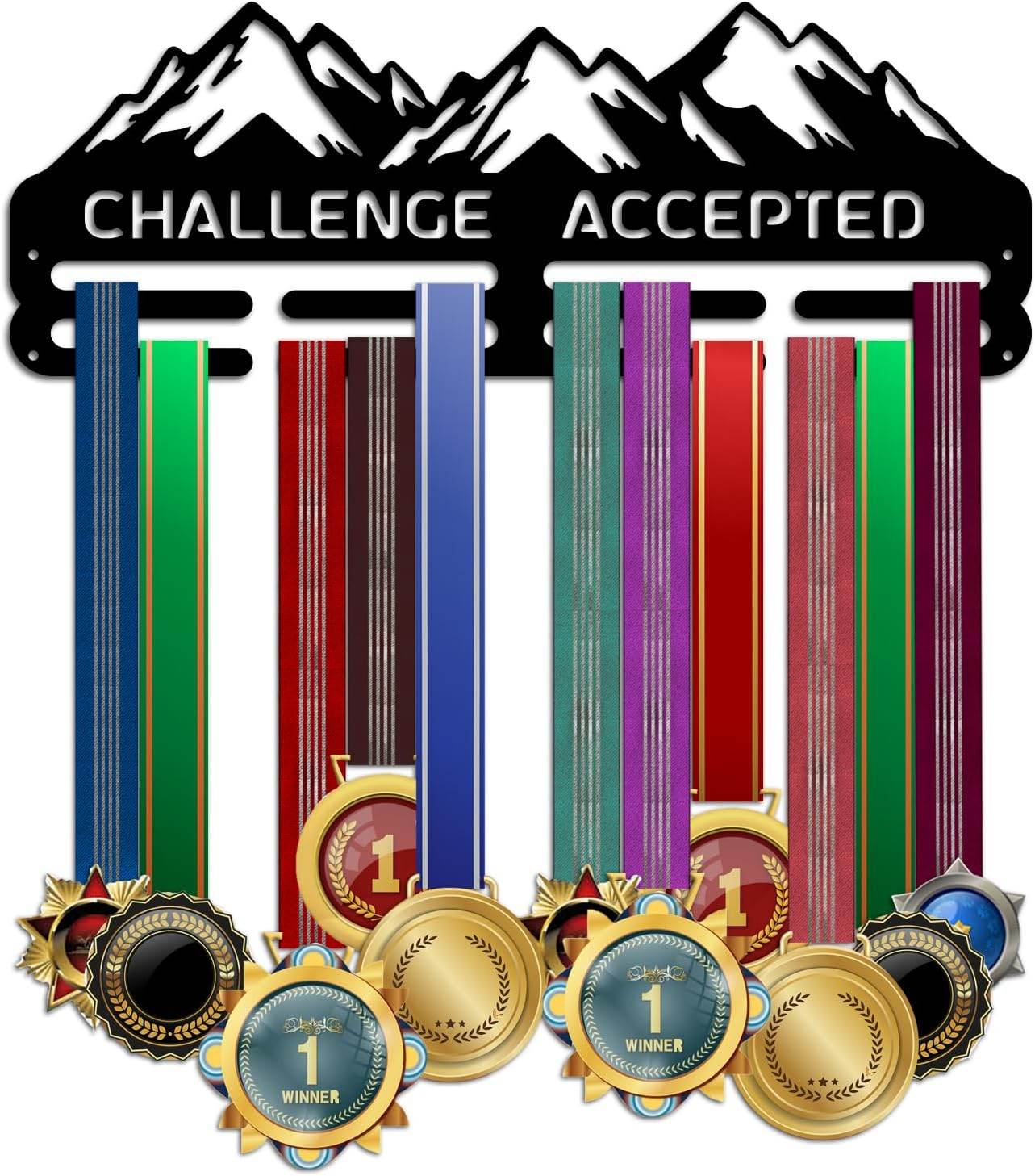 Medal Sports Display Rack, Great Gift for Athletes, Black Metal Medal Hanger, Medal Hangers Display Holder - Champion Hanger