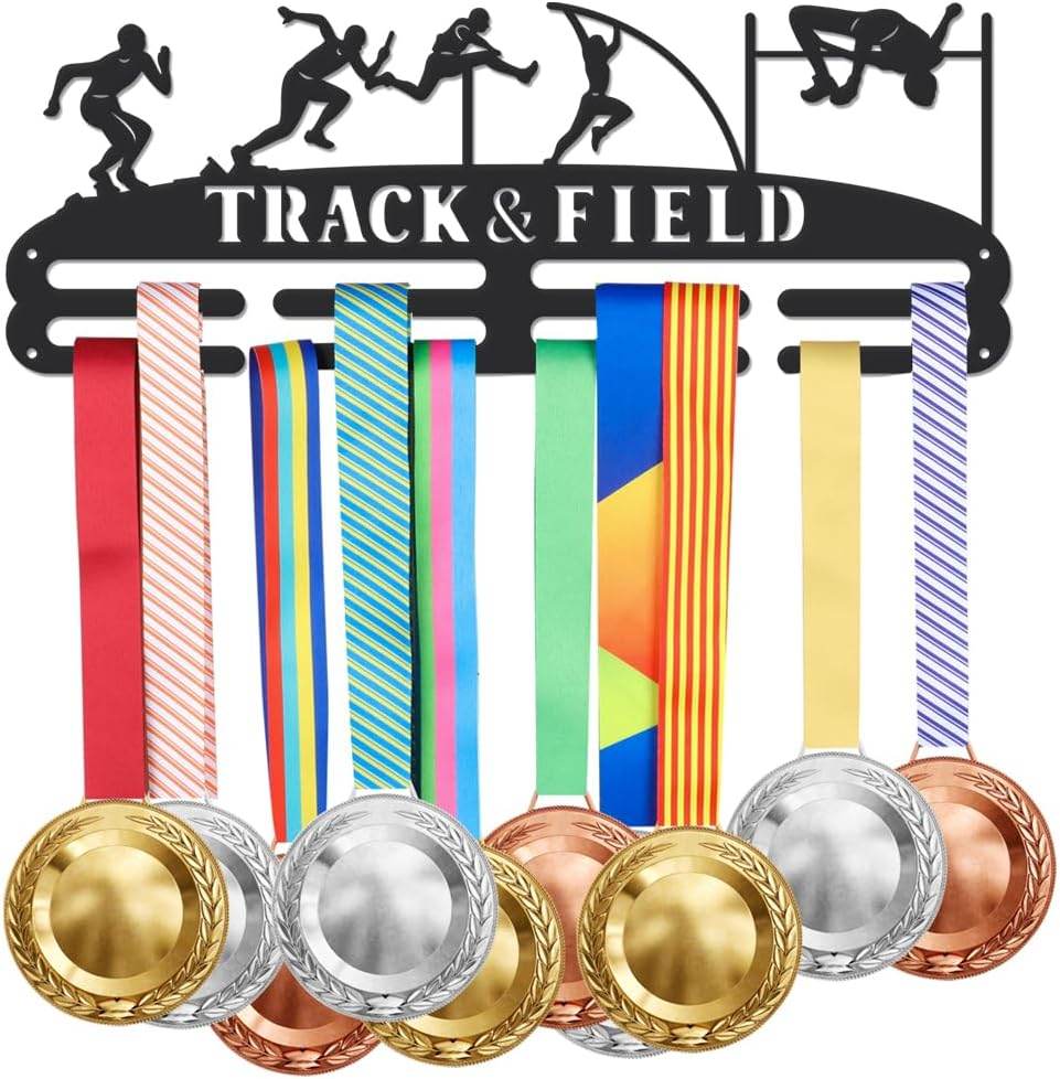 Track & Field Medal Holder, Wall Mount Display for Medals, Mental Medal Hanger - Champion Hanger
