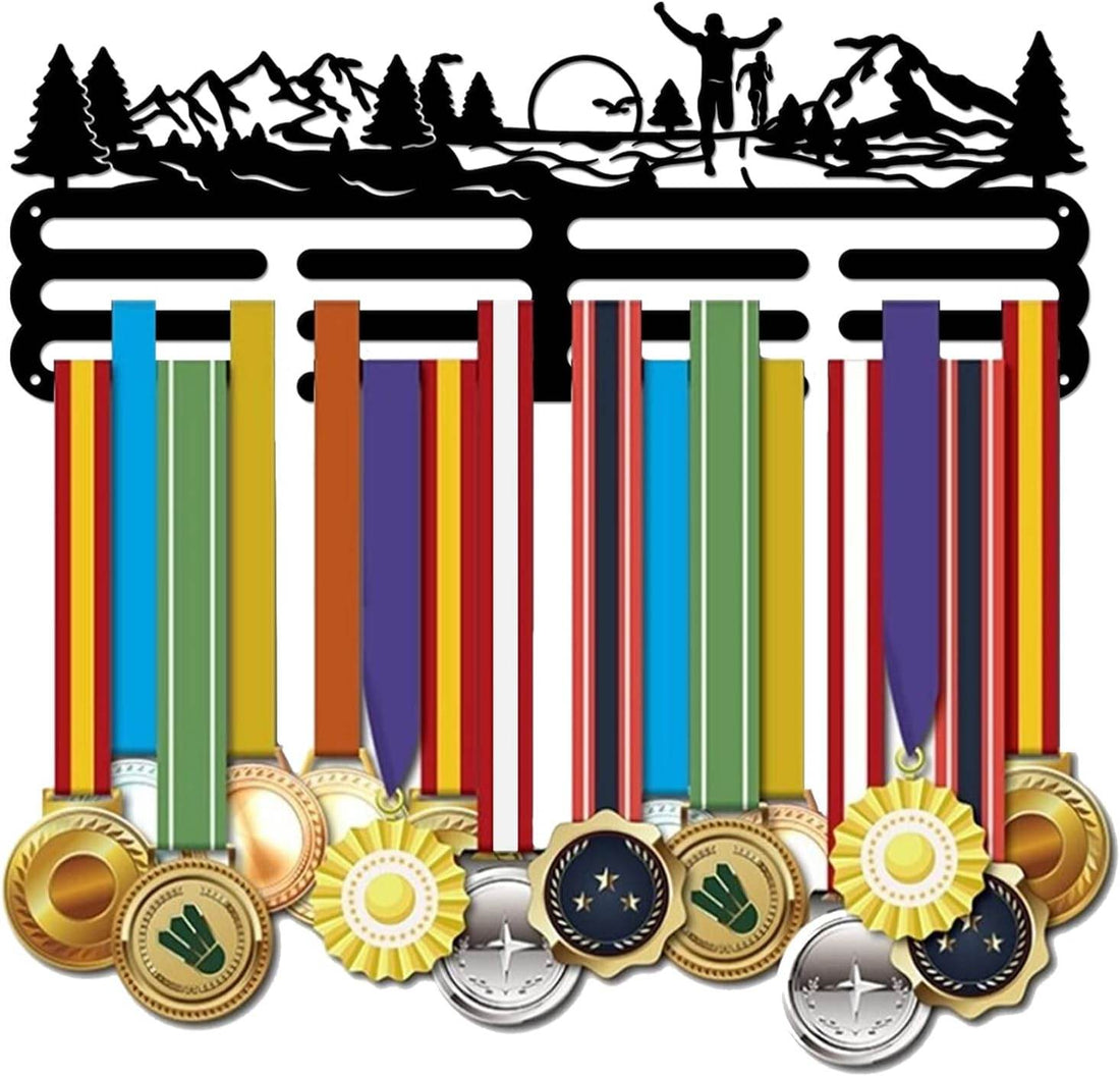 Running Medal Hanger, Medal Sports Display Rack, Great Gift for Athletes, Black Metal Medal Hanger - Champion Hanger
