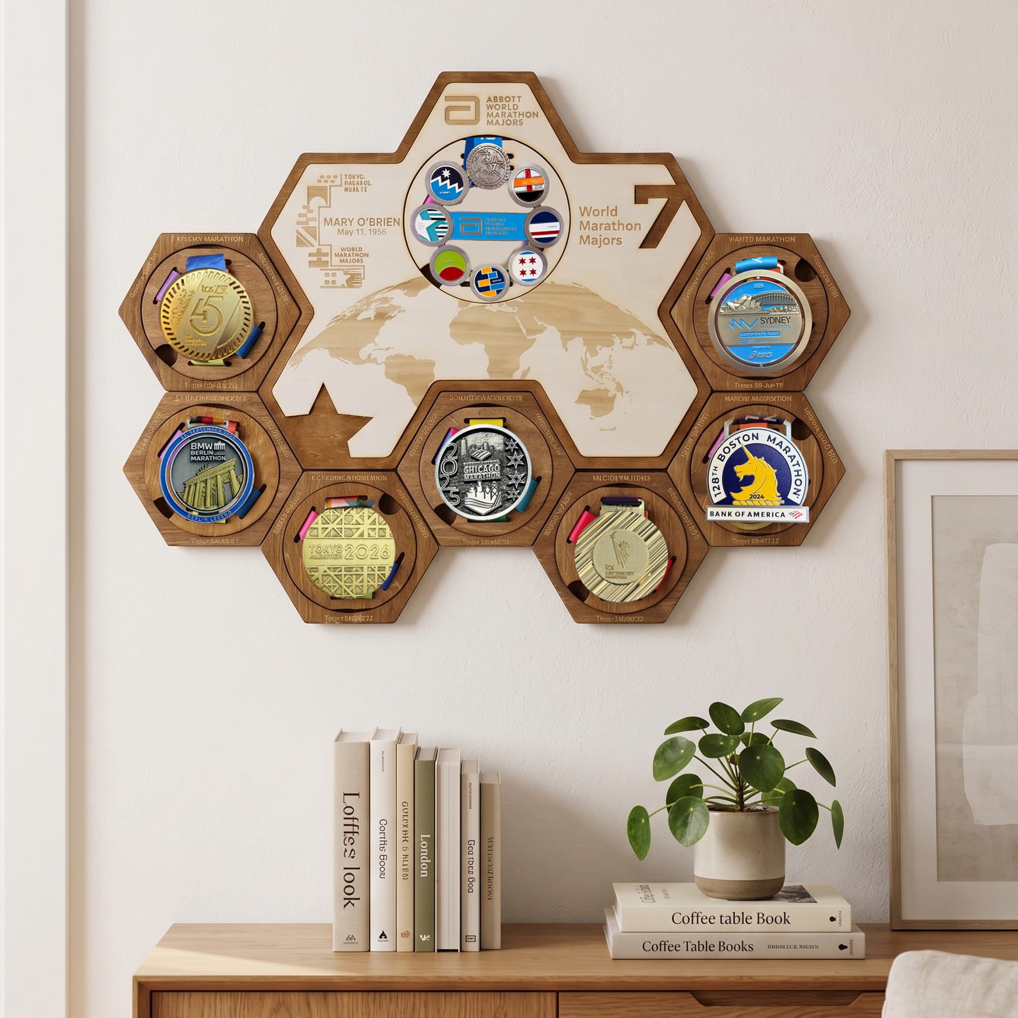 7 Abbott World Marathon Majors Medal Hanger