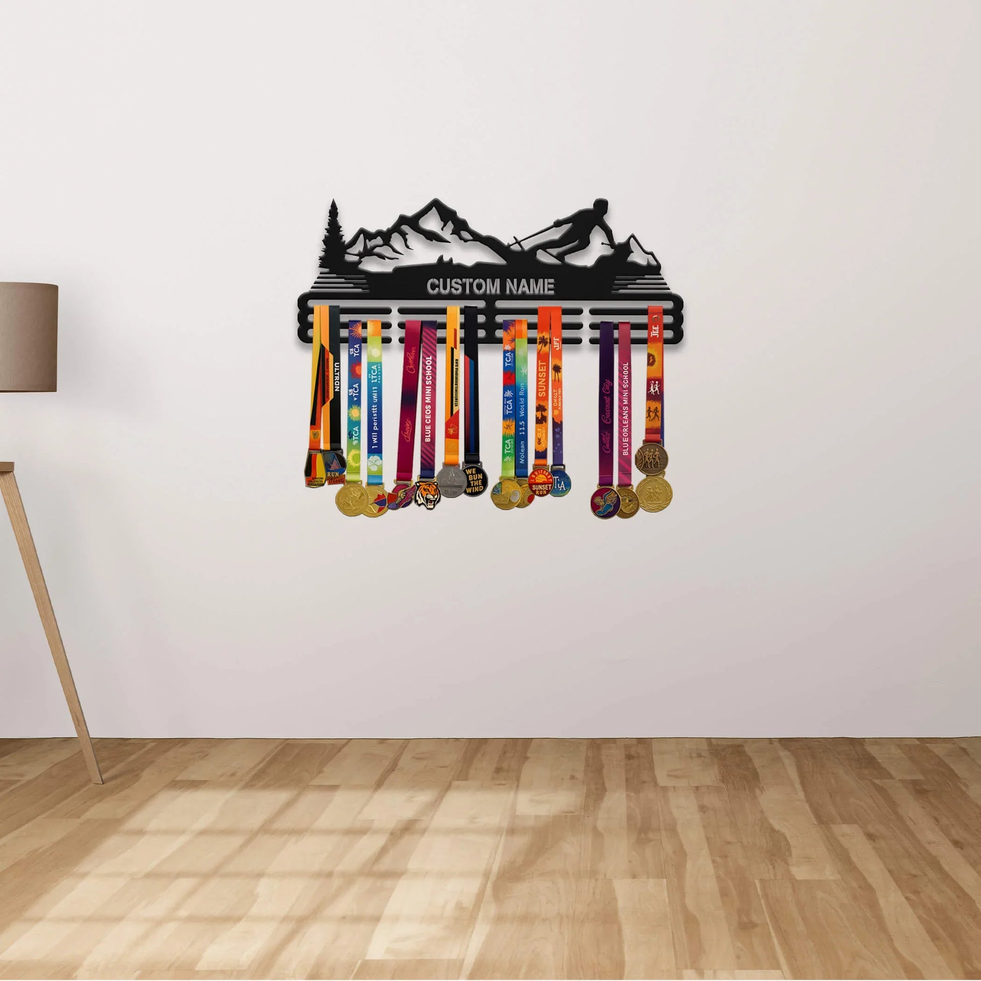 Personalized Skiing Medal Hanger with Custom Name | Stainless Steel Ski Medal Holder | Gifts for Skiers | ChampionHanger - Champion Hanger