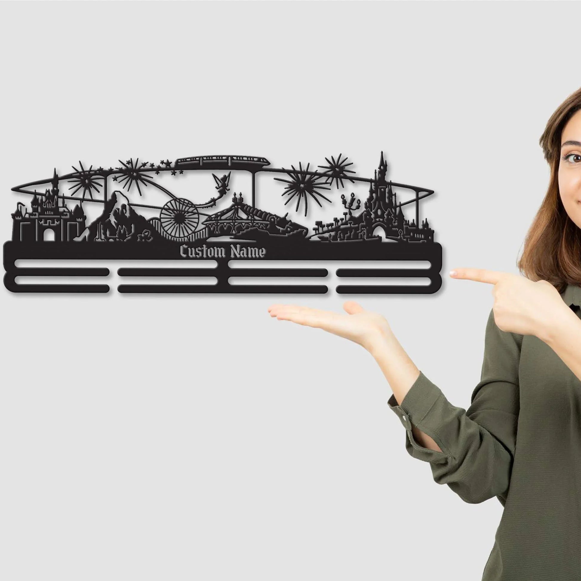 Stainless Steel Running Medal Hanger – Magic Kingdom Personalized Medal Display - ChampionHanger - Champion Hanger