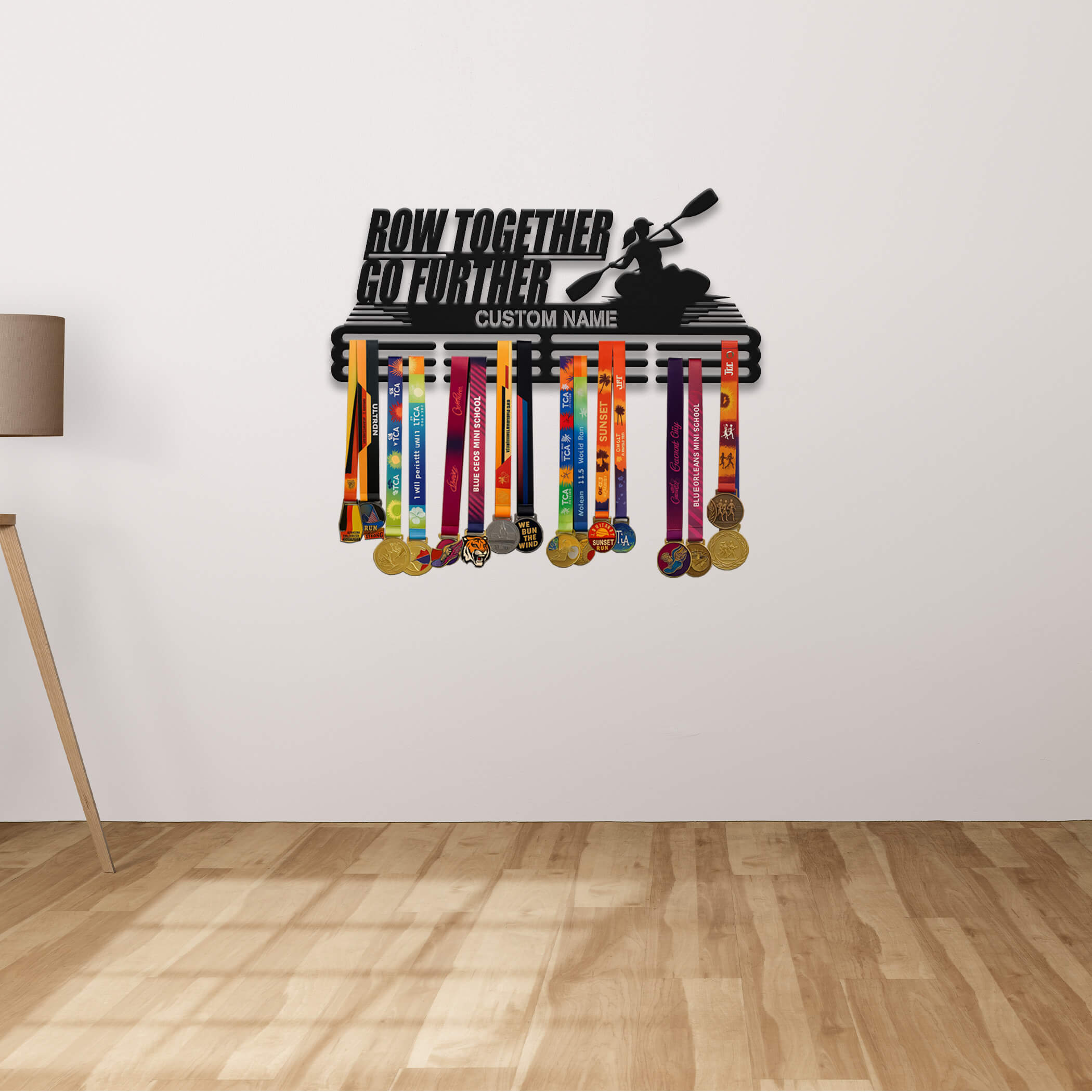 Personalized Kayak Medal Hanger – Stainless Steel Medal Holder with Custom Name | Gifts for Kayakers | ChampionHanger