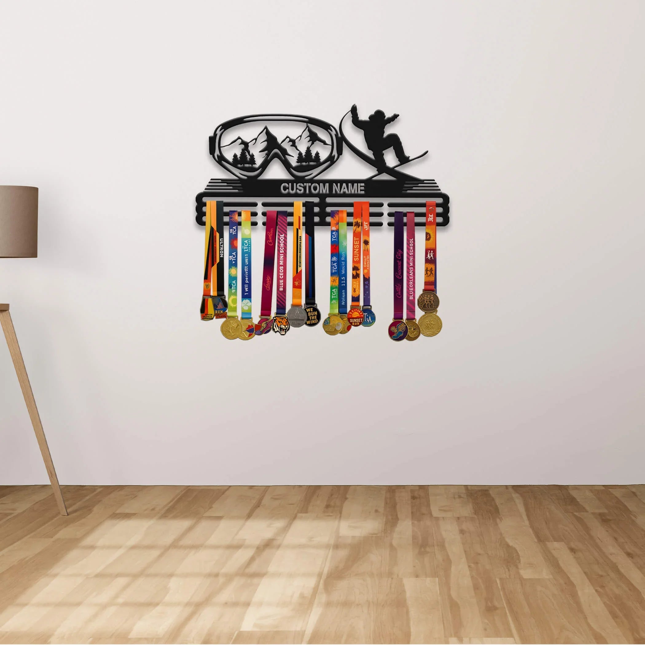 Personalized Snowboard Medal Hanger | Custom Stainless Steel Medal Display | ChampionHanger - Champion Hanger
