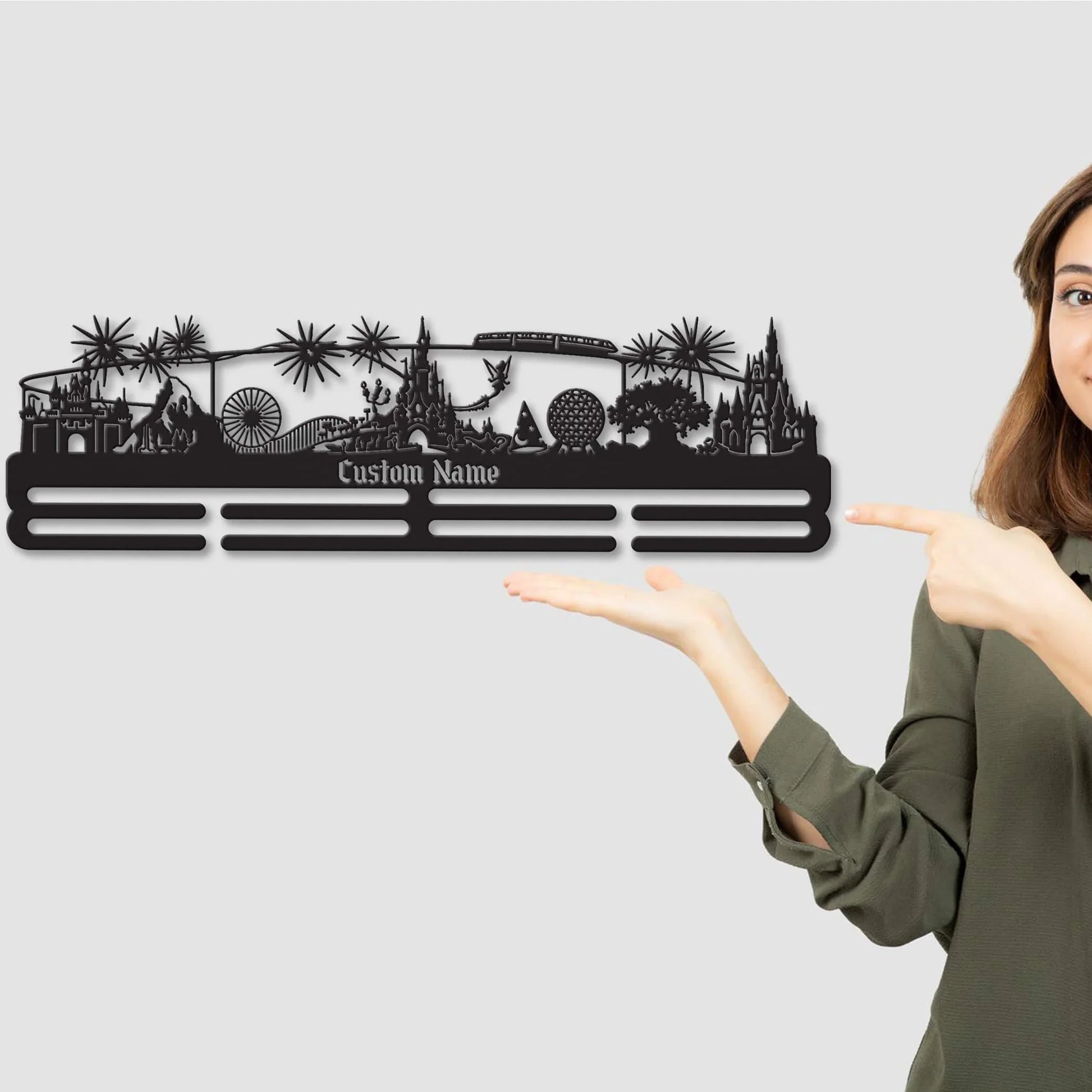 Personalized Stainless Steel Medal Hanger - Magic Kingdom Marathon Gift - ChampionHanger - Champion Hanger