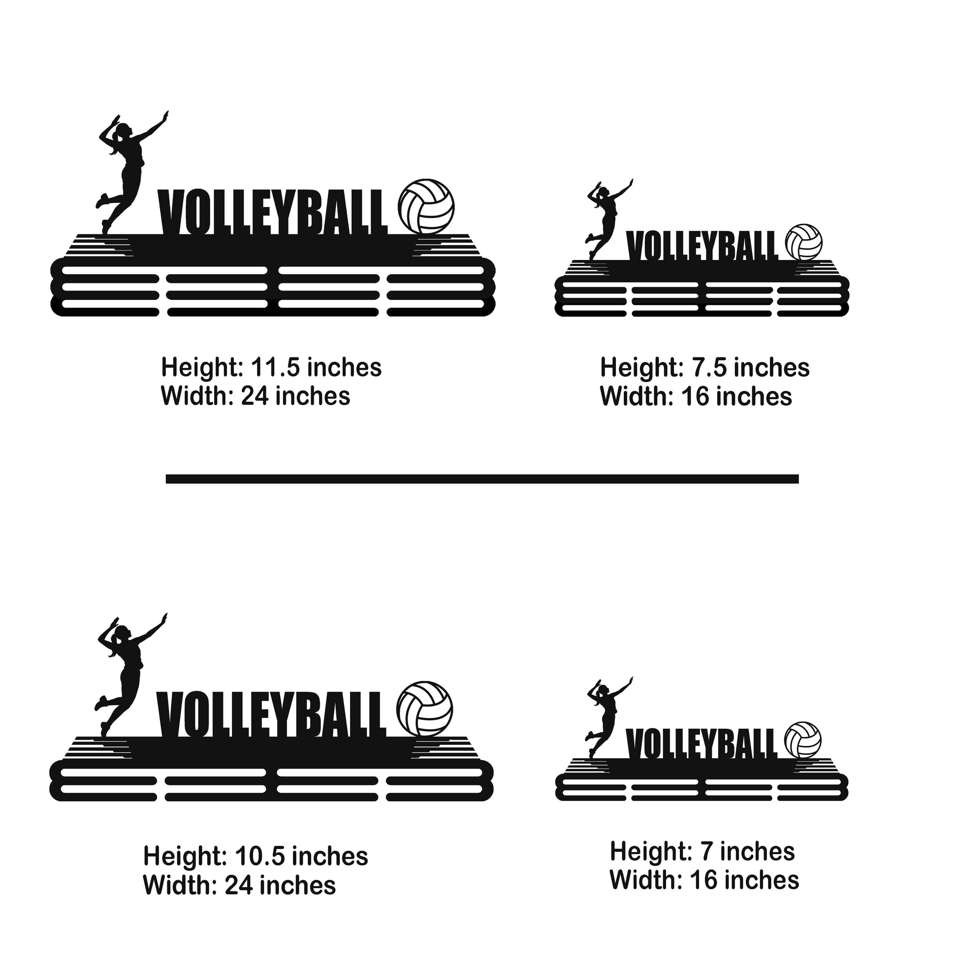 Volleyball Player Medal Hanger - Metal Hanger for Volleyball Awards – Stainless Steel Display Rack - Champion Hanger