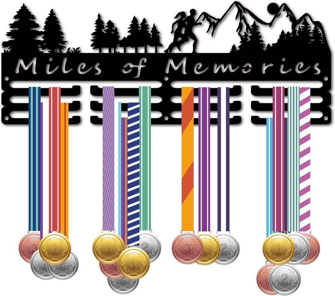 Running Medal Hanger, Medal Sports Display Rack, Great Gift for Athletes, Black Metal Medal Hanger - Champion Hanger