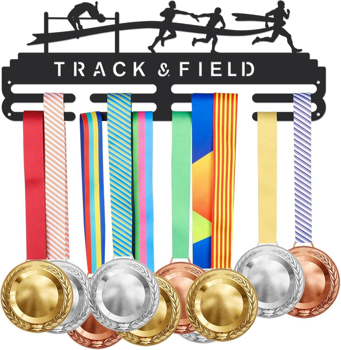 Track & Field Medal Holder, Wall Mount Display for Medals, Mental Medal Hanger - Champion Hanger