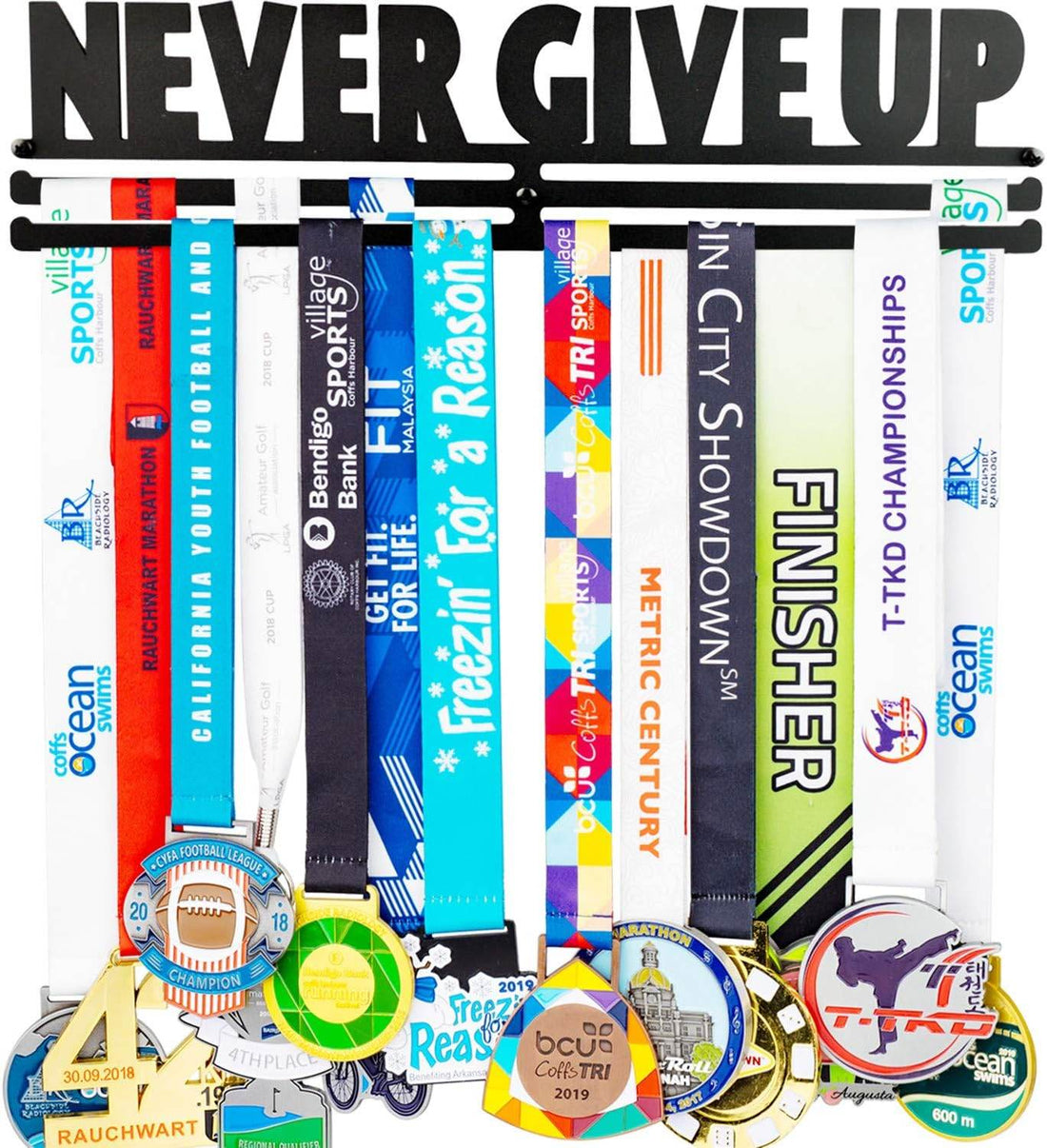 Medal Sports Display Rack, Great Gift for Athletes, Black Metal Medal Hanger - Champion Hanger