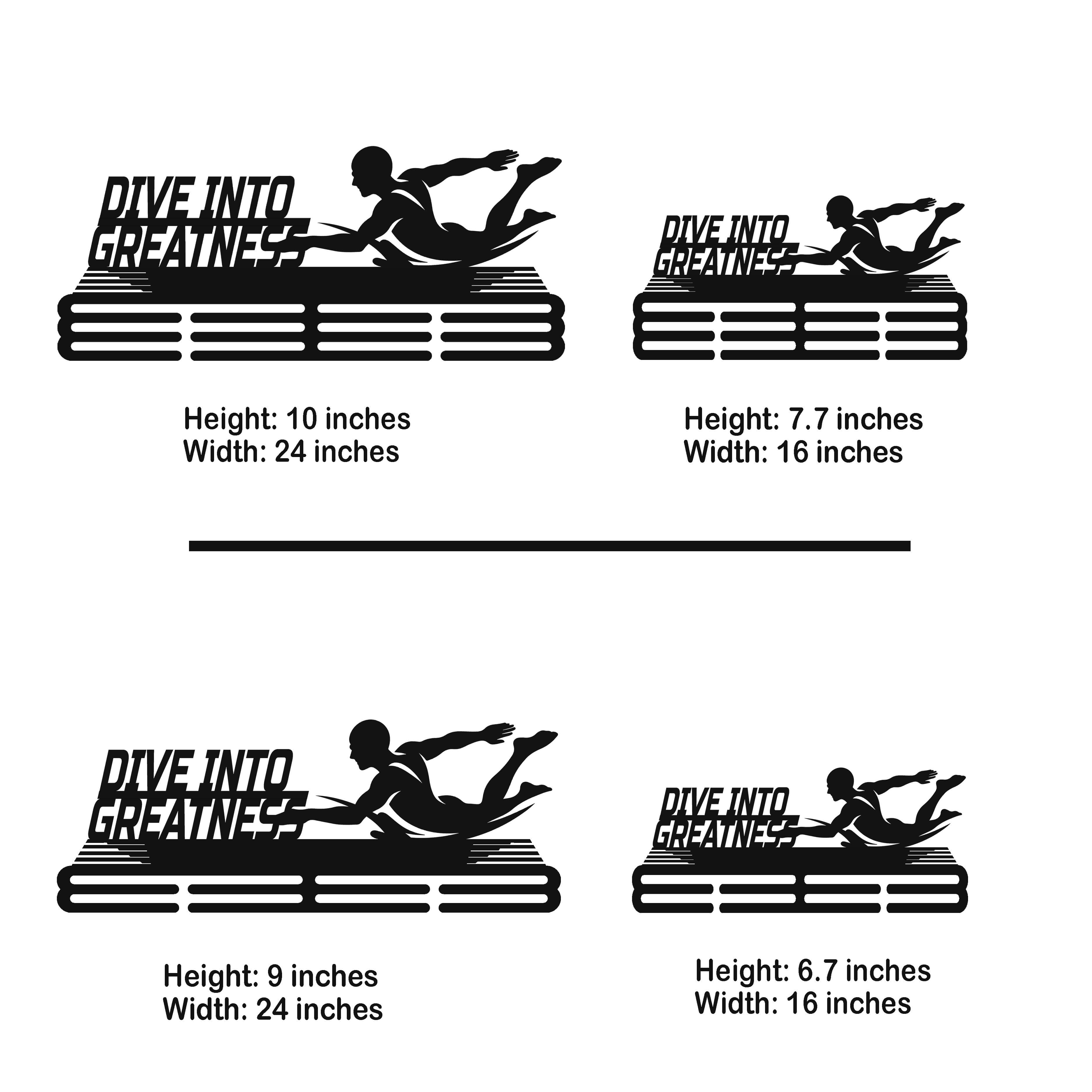 Personalized Stainless Steel Swimming Medal Hanger – Dive into Greatness | ChampionHanger