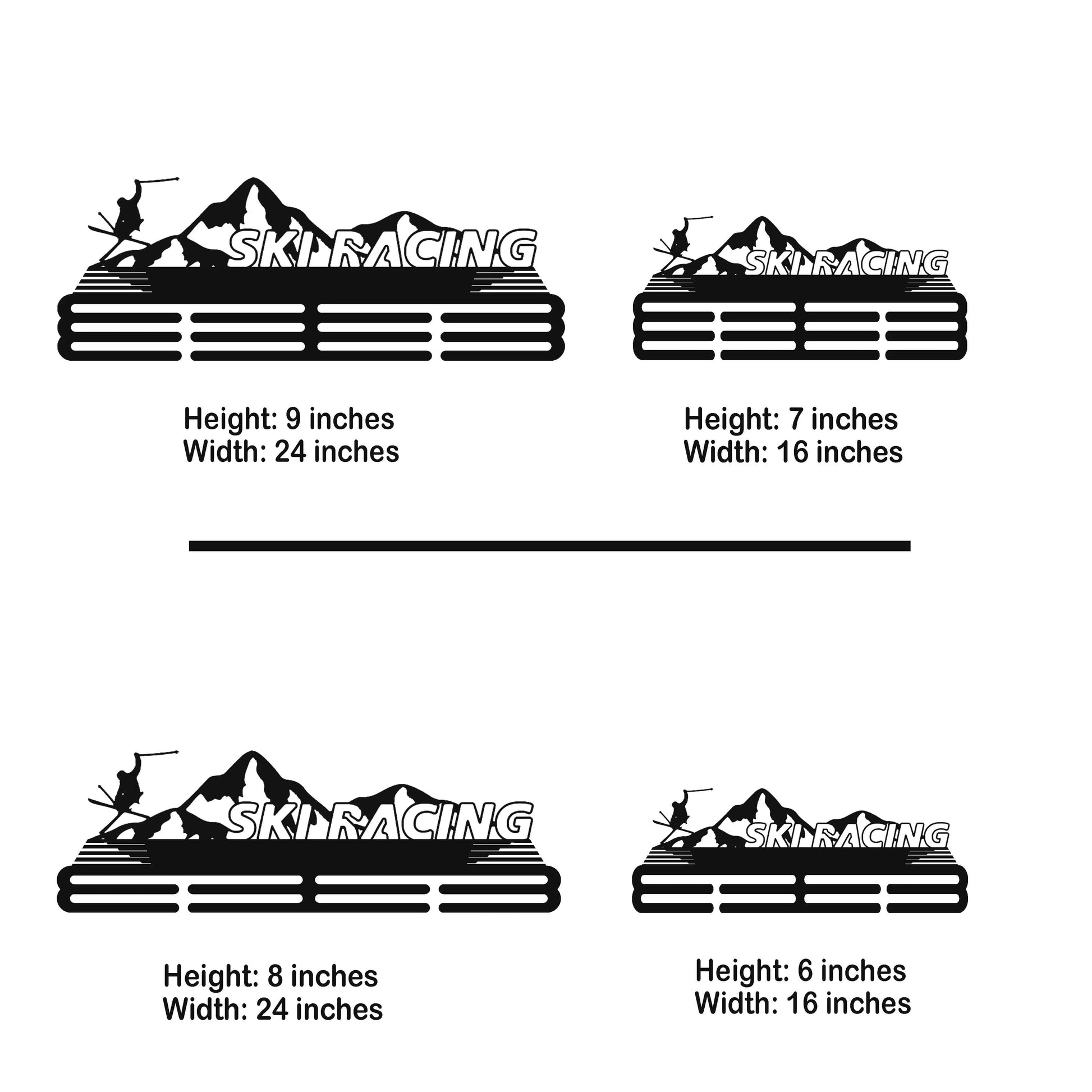 Personalized Skiing Medal Hanger with Custom Name | Stainless Steel Medal Holder | ChampionHanger - Champion Hanger