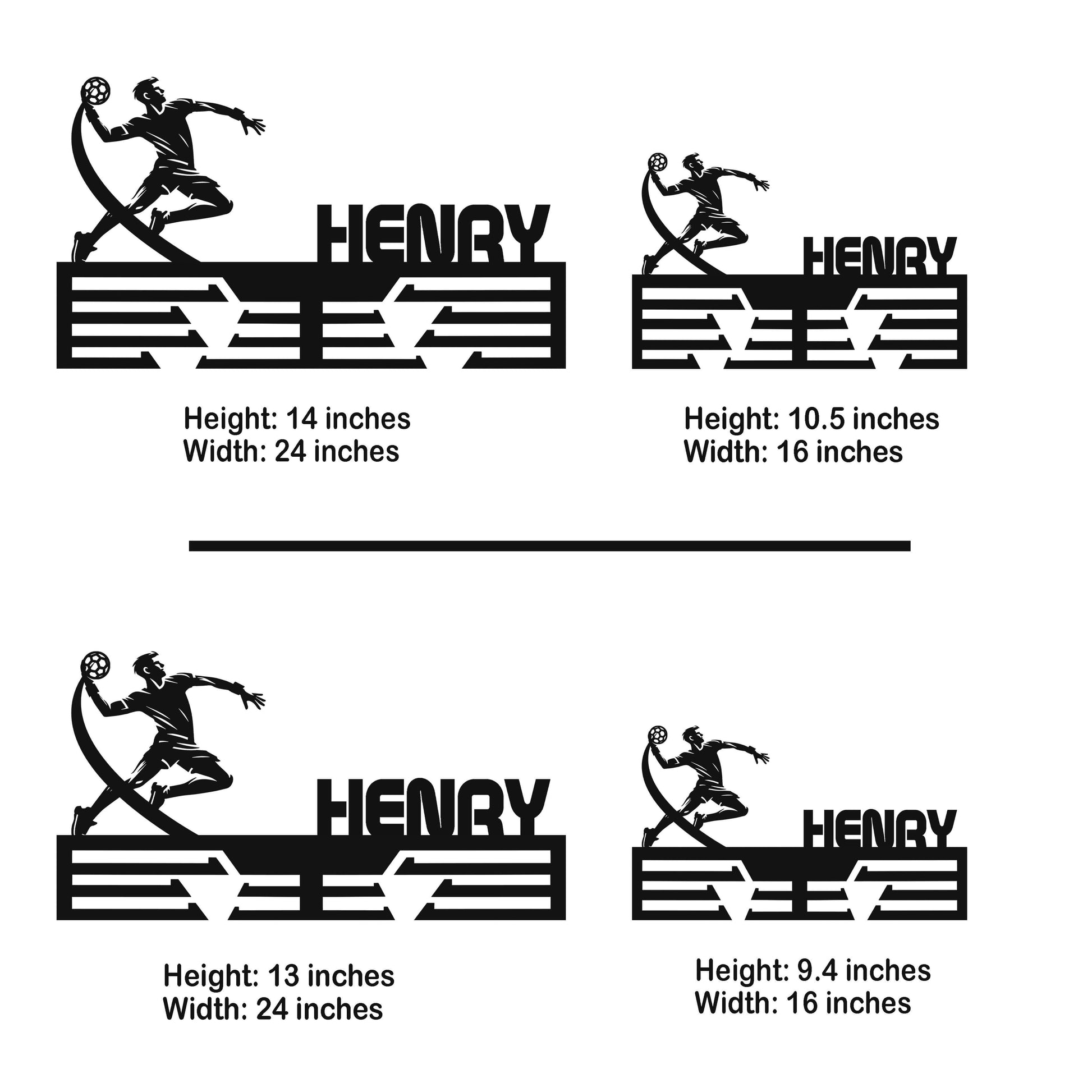 Personalized Handball Medal Hanger – Stainless Steel Medal Display Rack – Custom Wall Holder for Handball Awards and Gifts - Champion Hanger