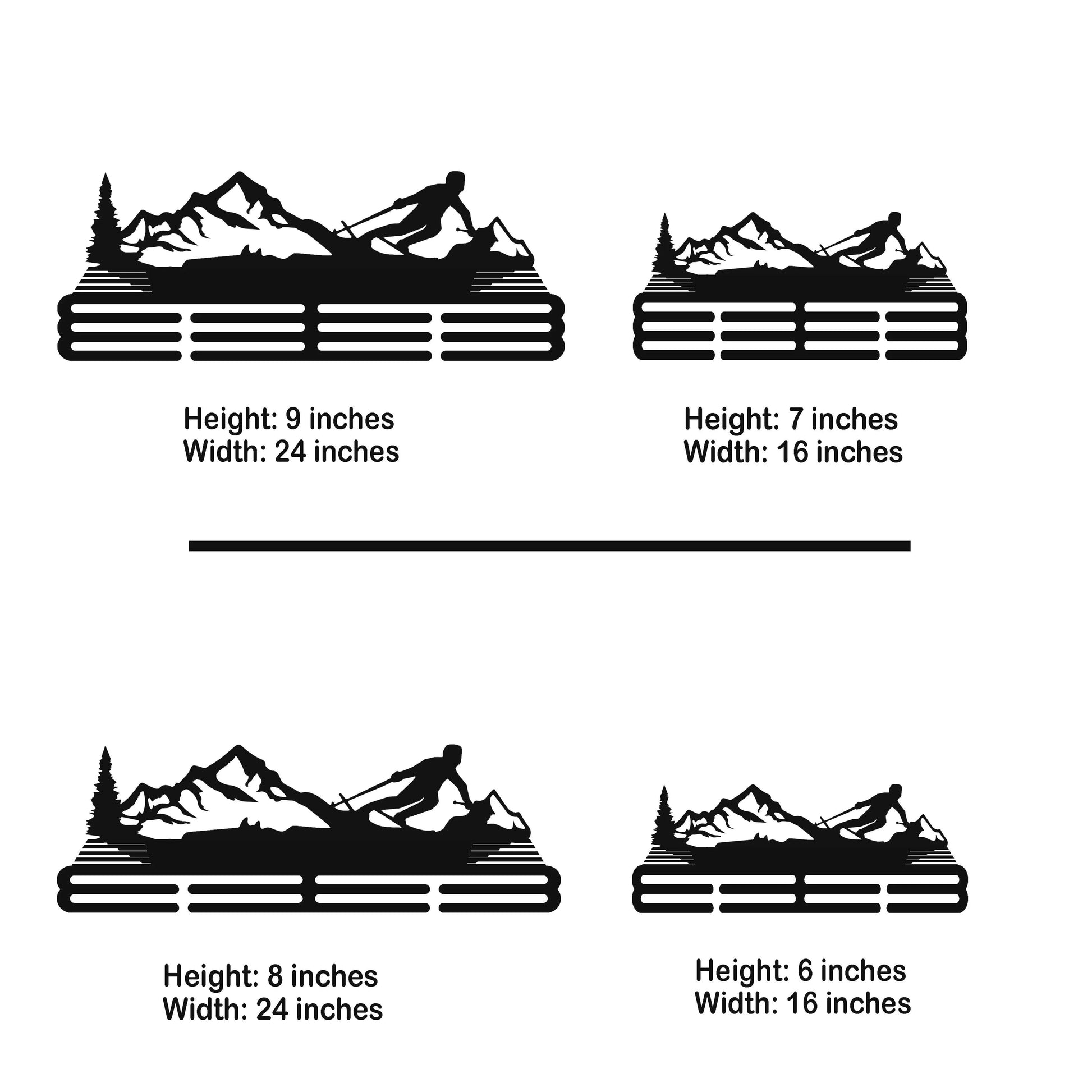 Personalized Skiing Medal Hanger with Custom Name | Stainless Steel Ski Medal Holder | Gifts for Skiers | ChampionHanger - Champion Hanger