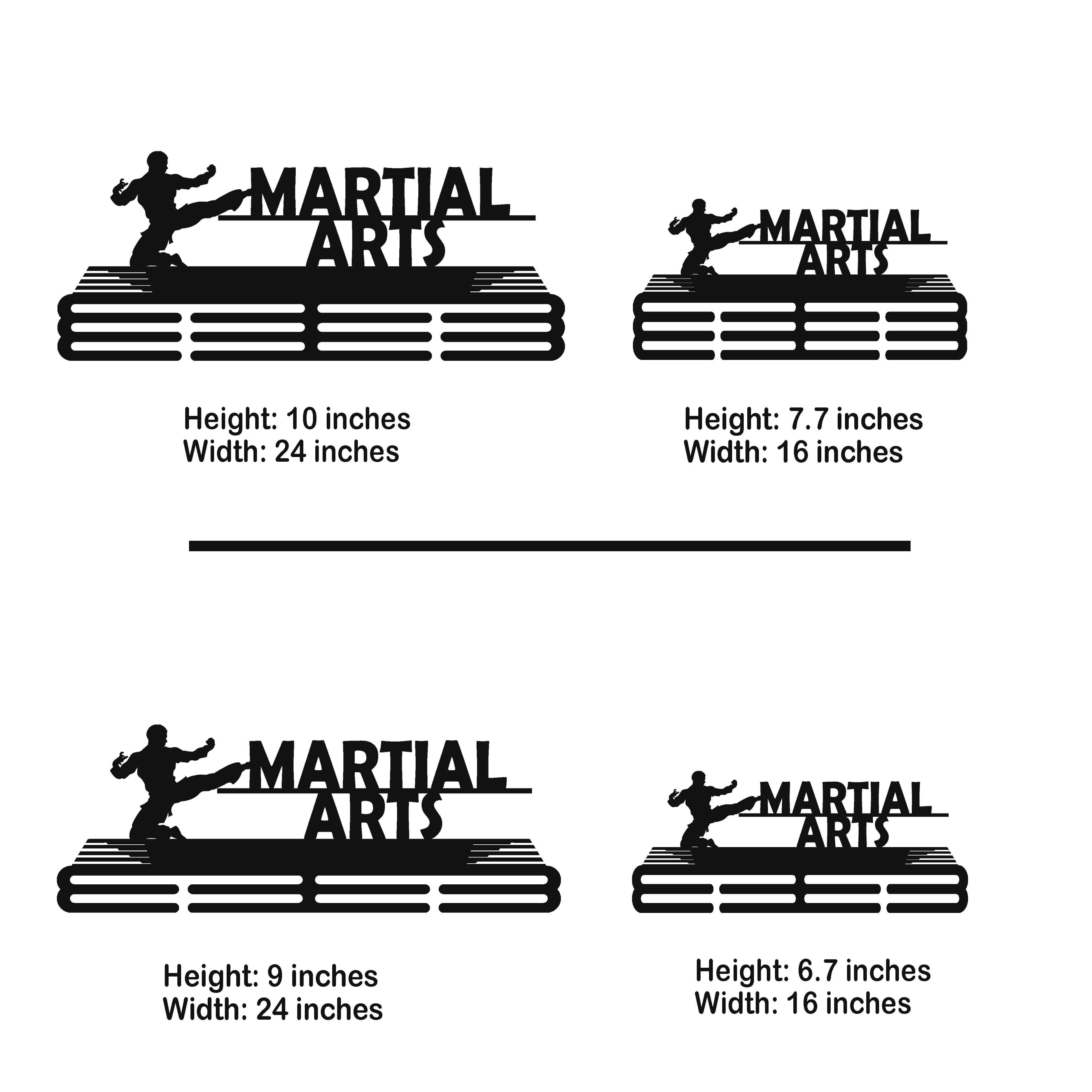 Custom Martial Arts Medal Display – Stainless Steel Wall Hanger for Taekwondo, Karate & MMA Medals - Champion Hanger