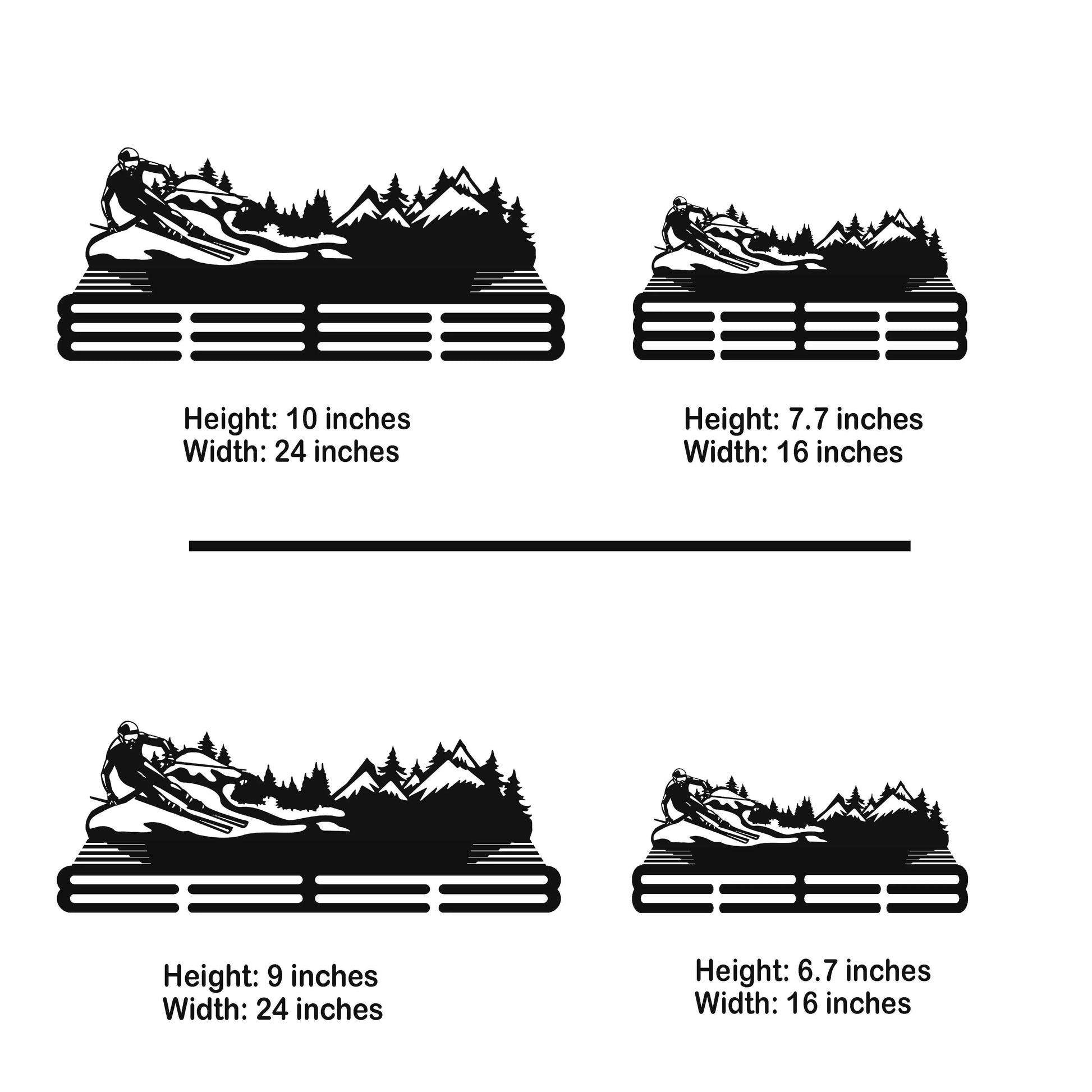 Personalized Skiing Medal Hanger – Custom Stainless Steel Medal Holder | ChampionHanger - Champion Hanger