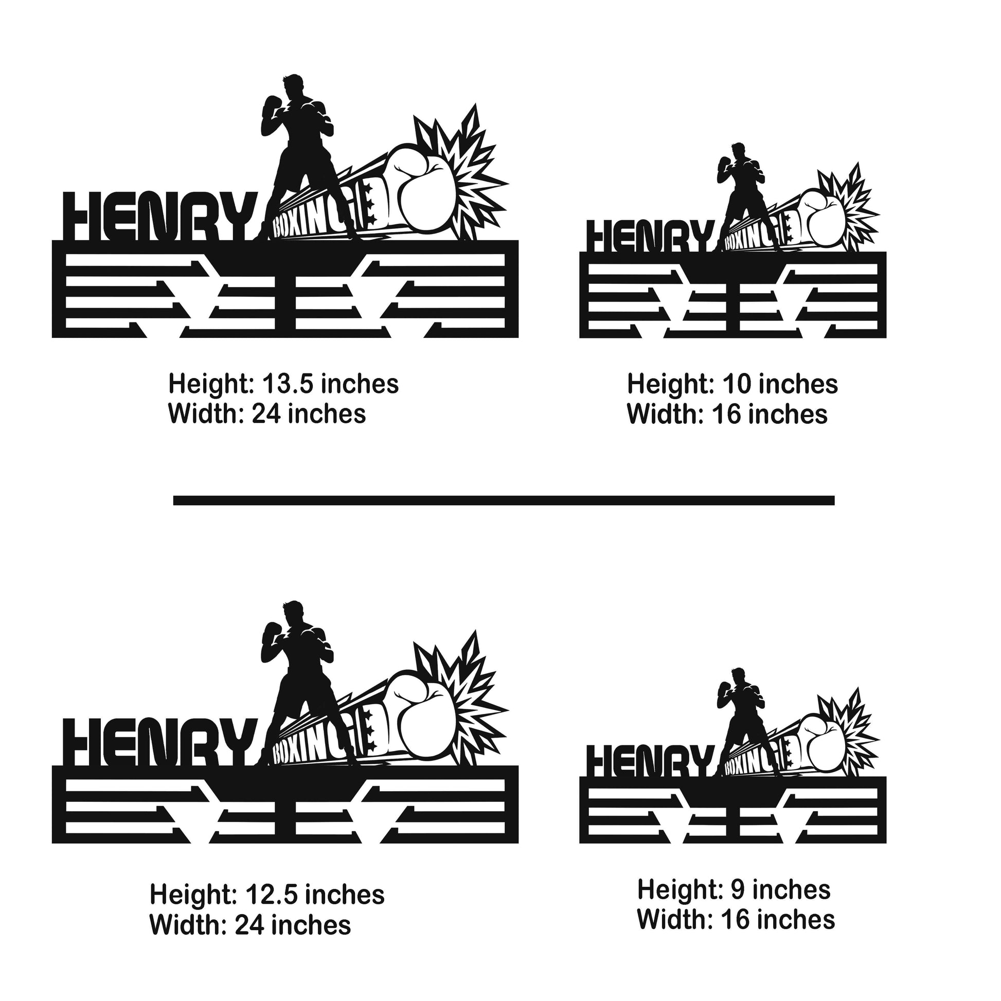 Personalized Boxing Medal Hanger – Stainless Steel Medal Display Rack – Custom Wall Holder for Boxing Awards & Champion Gifts - Champion Hanger