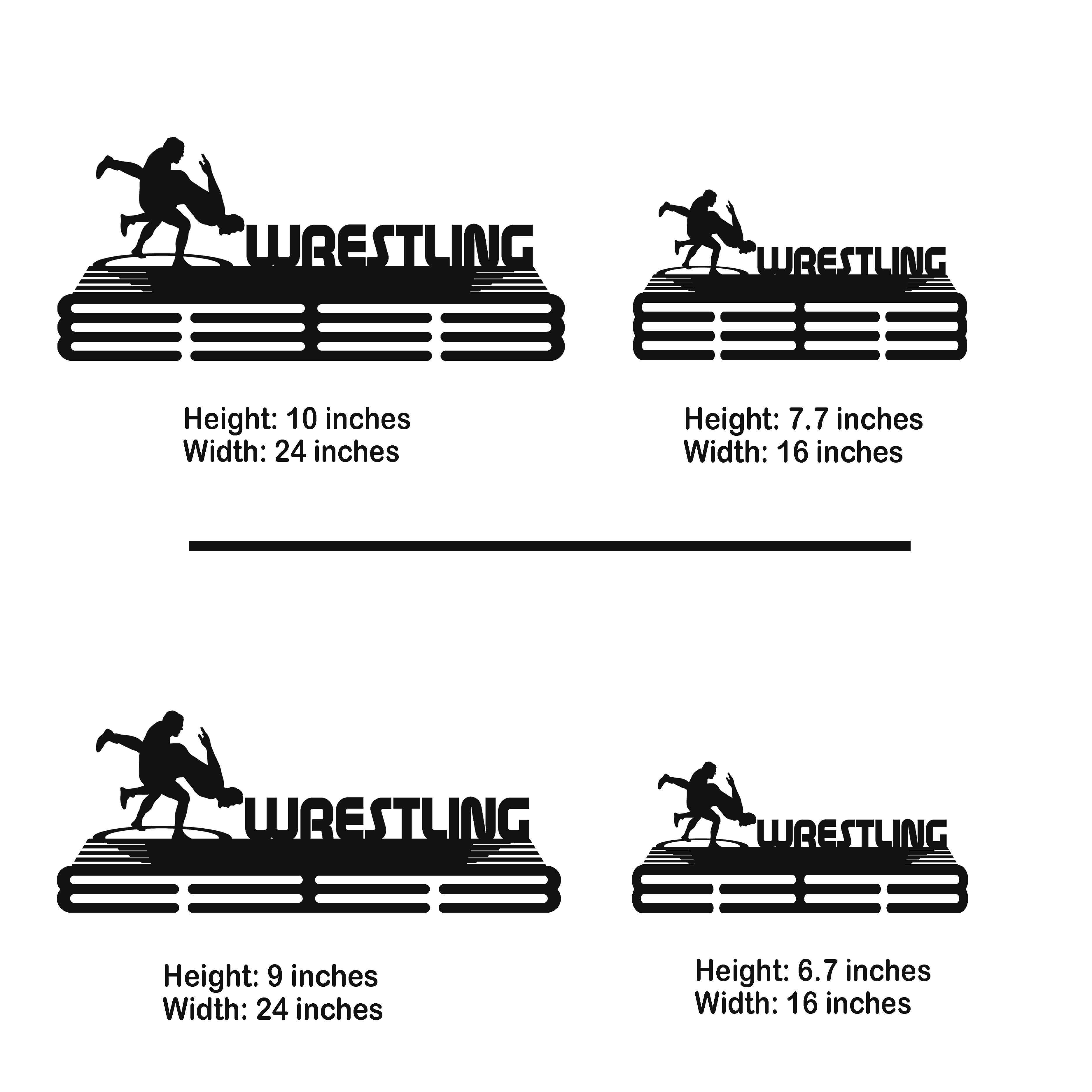 Wrestling Medal Display Rack – Personalized Stainless Steel Medal Holder for Wrestling Awards - Champion Hanger