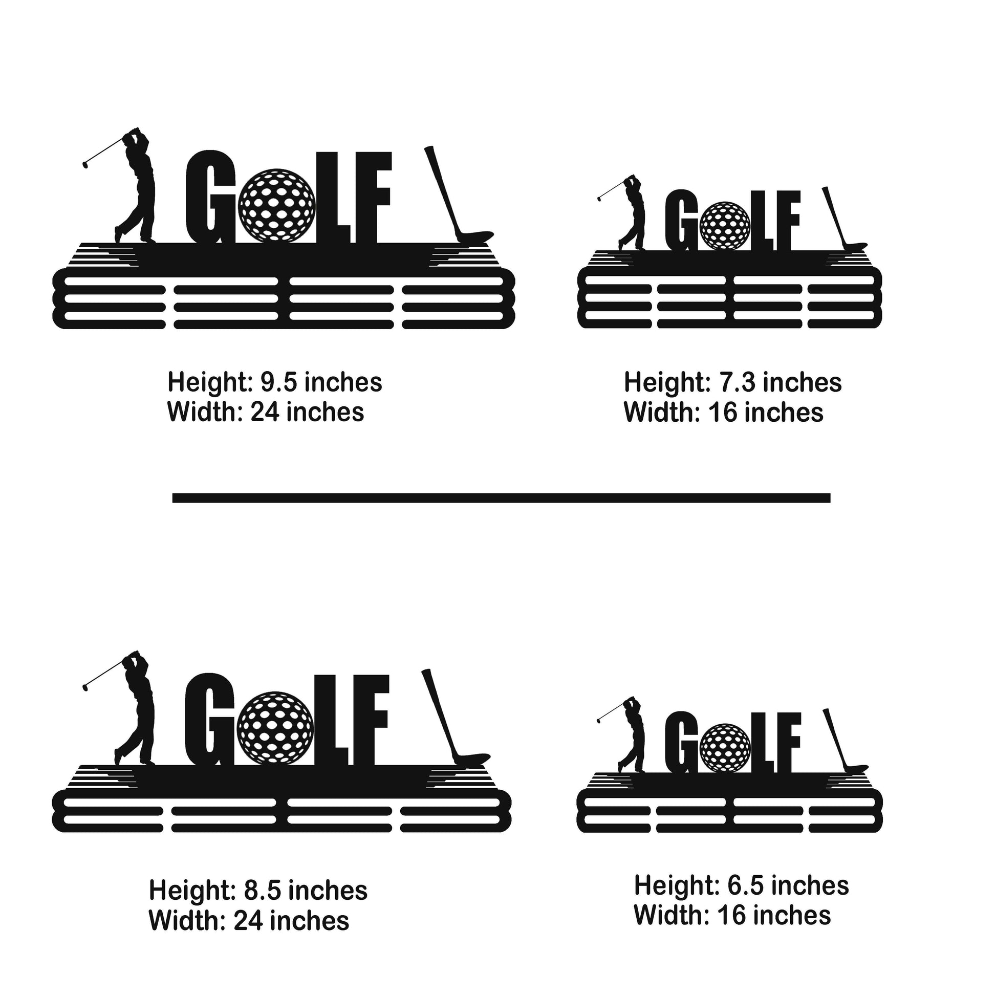 Golf Medal Hanger – Personalized Metal Medal Holder – Stainless Steel Wall Display Rack for Golf Awards - Champion Hanger