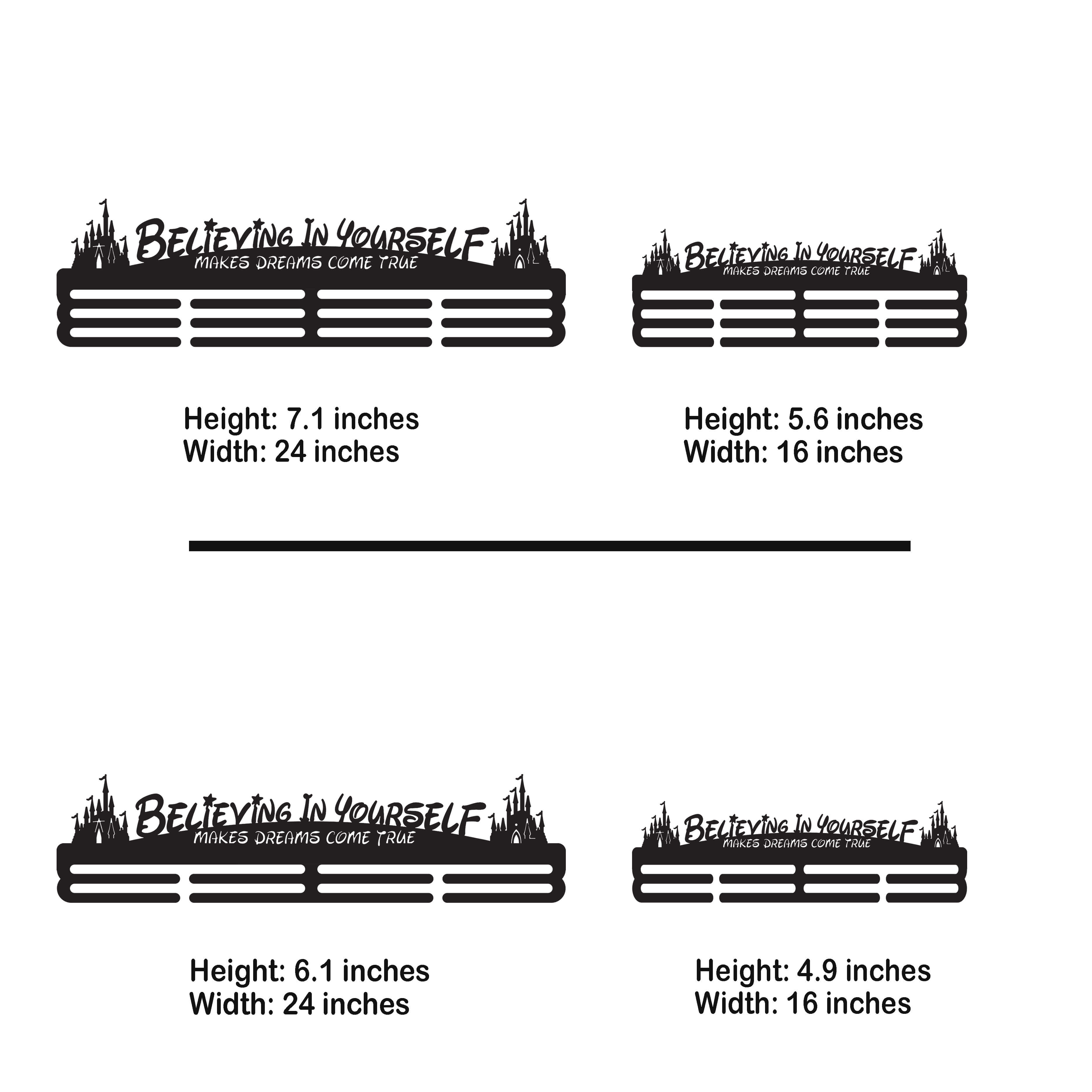 Stainless Steel Medal Hanger – Enchanted Marathon Theme with Inspirational Quote | ChampionHanger