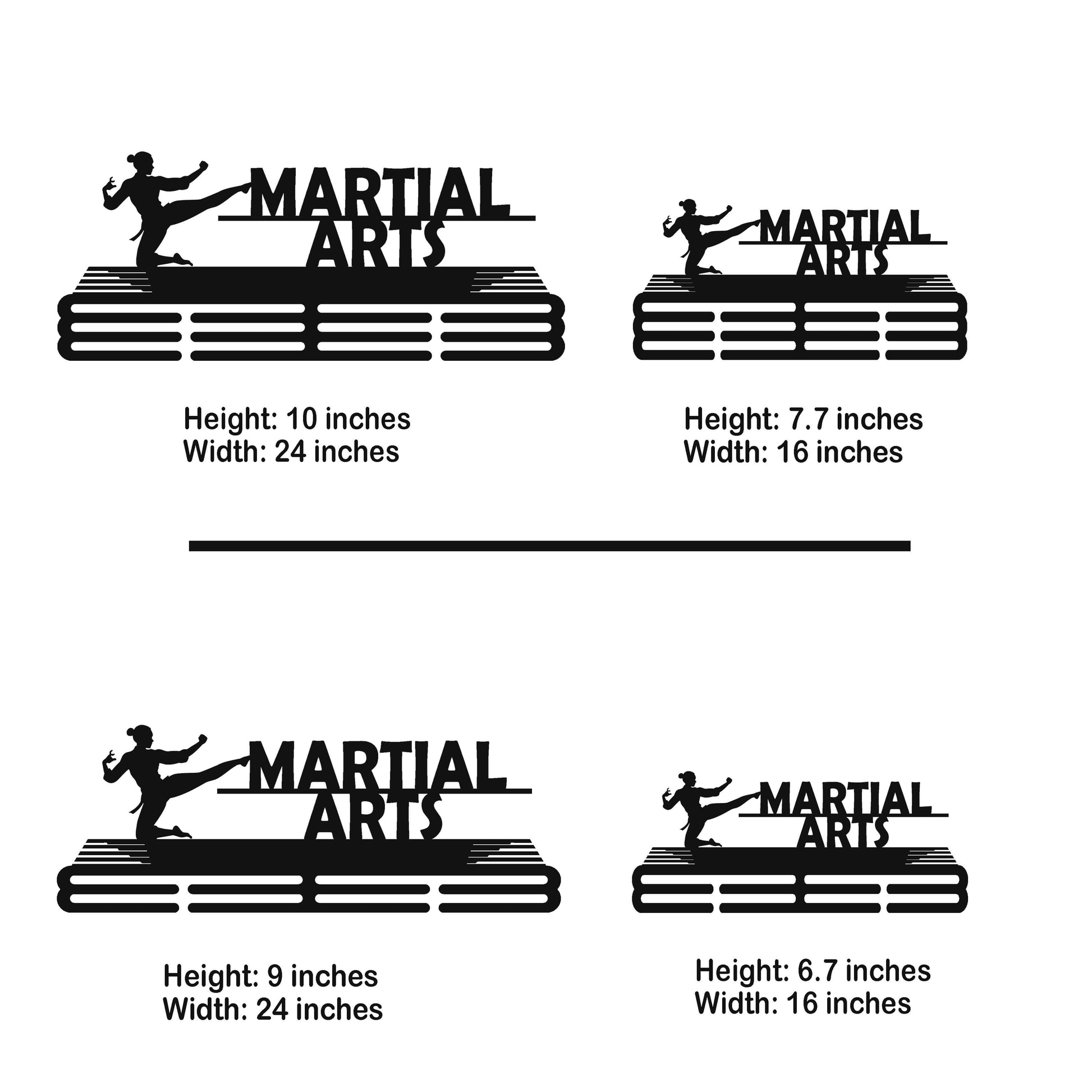 Custom Martial Arts Medal Display – Stainless Steel Wall Hanger for Taekwondo, Karate & MMA Medals - Champion Hanger