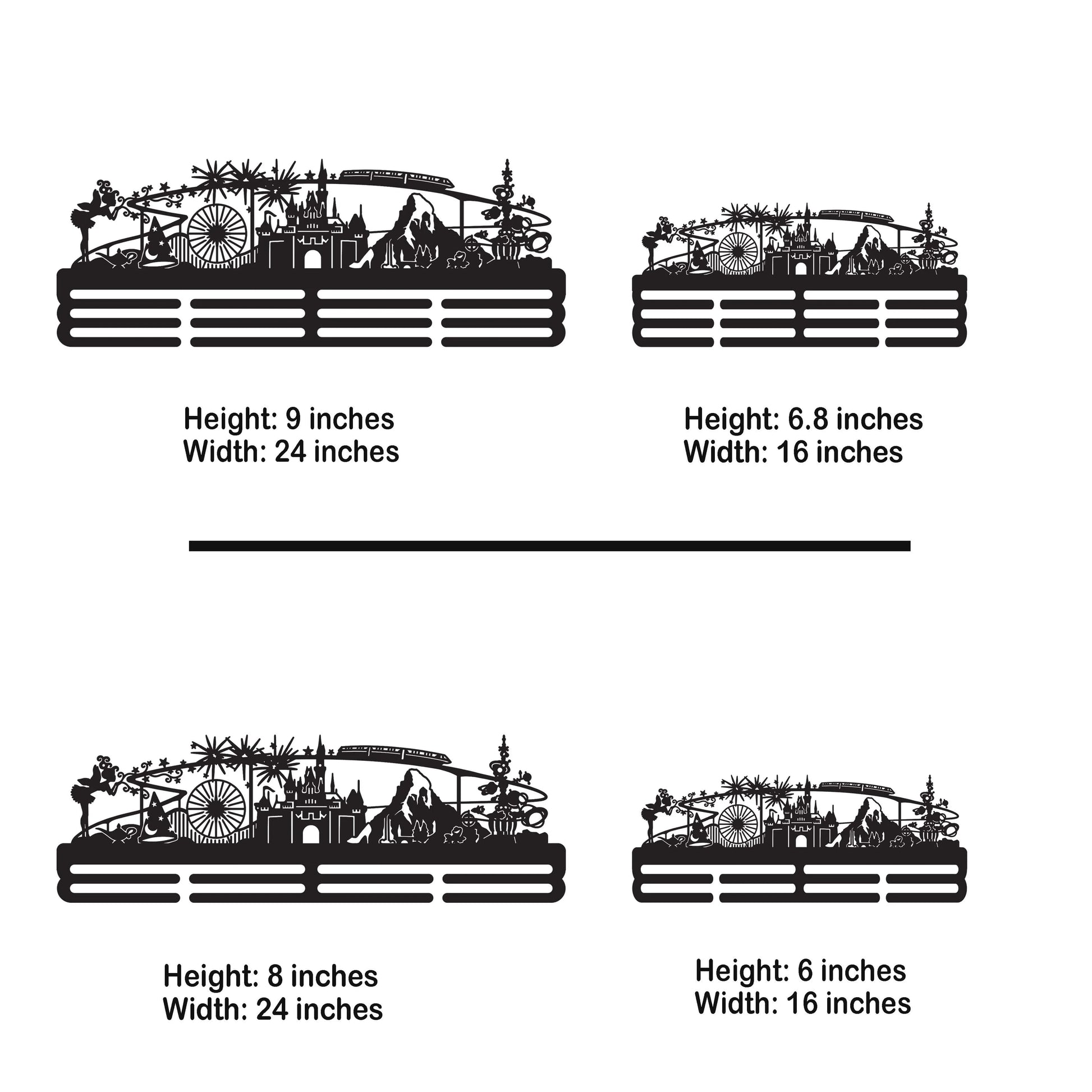 Personalized Fantasy Park Running Medal Hanger – Stainless Steel Medal Display | ChampionHanger - Champion Hanger