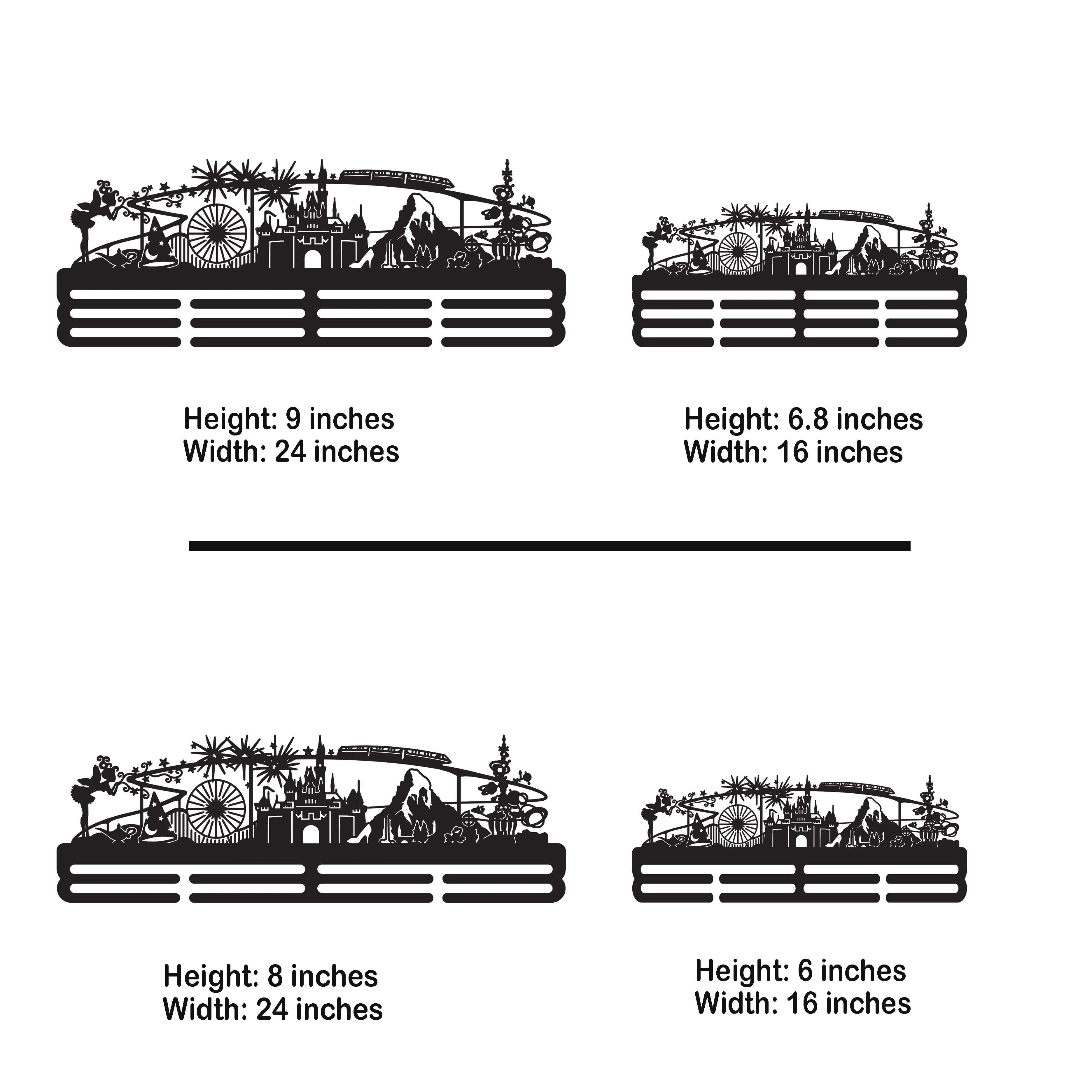 Personalized Fantasy Park Running Medal Hanger – Stainless Steel Medal Display | ChampionHanger - Champion Hanger