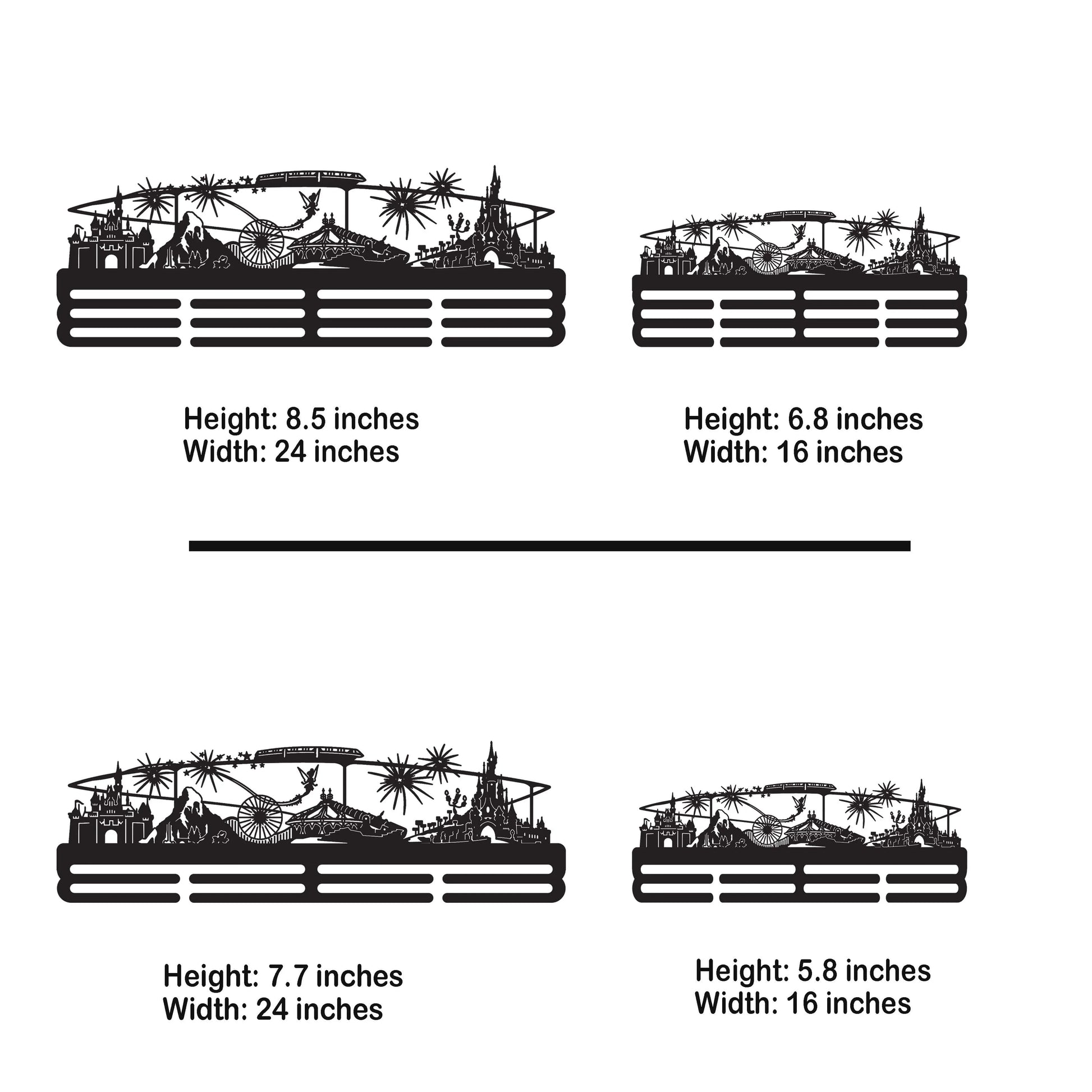 Stainless Steel Running Medal Hanger – Magic Kingdom Personalized Medal Display - ChampionHanger - Champion Hanger