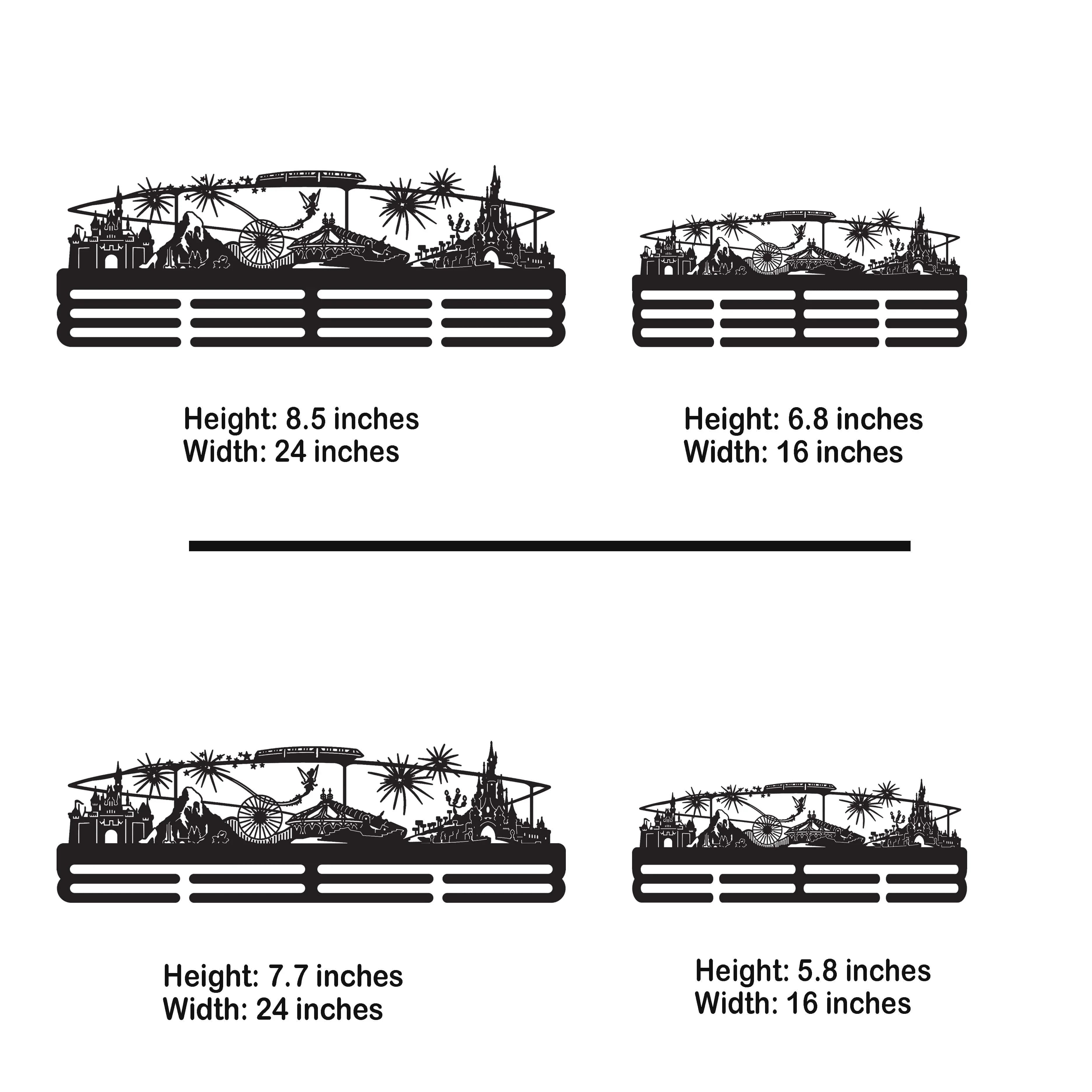 Stainless Steel Running Medal Hanger – Magic Kingdom Personalized Medal Display - ChampionHanger - Champion Hanger