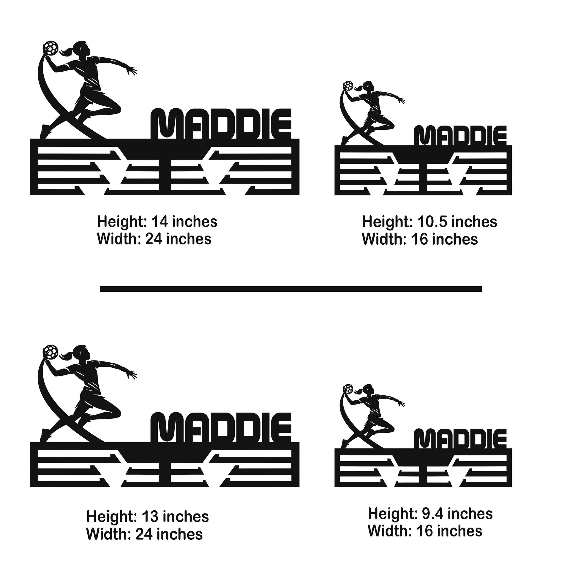Personalized Handball Medal Hanger – Stainless Steel Medal Display Rack – Custom Wall Holder for Handball Awards and Gifts - Champion Hanger