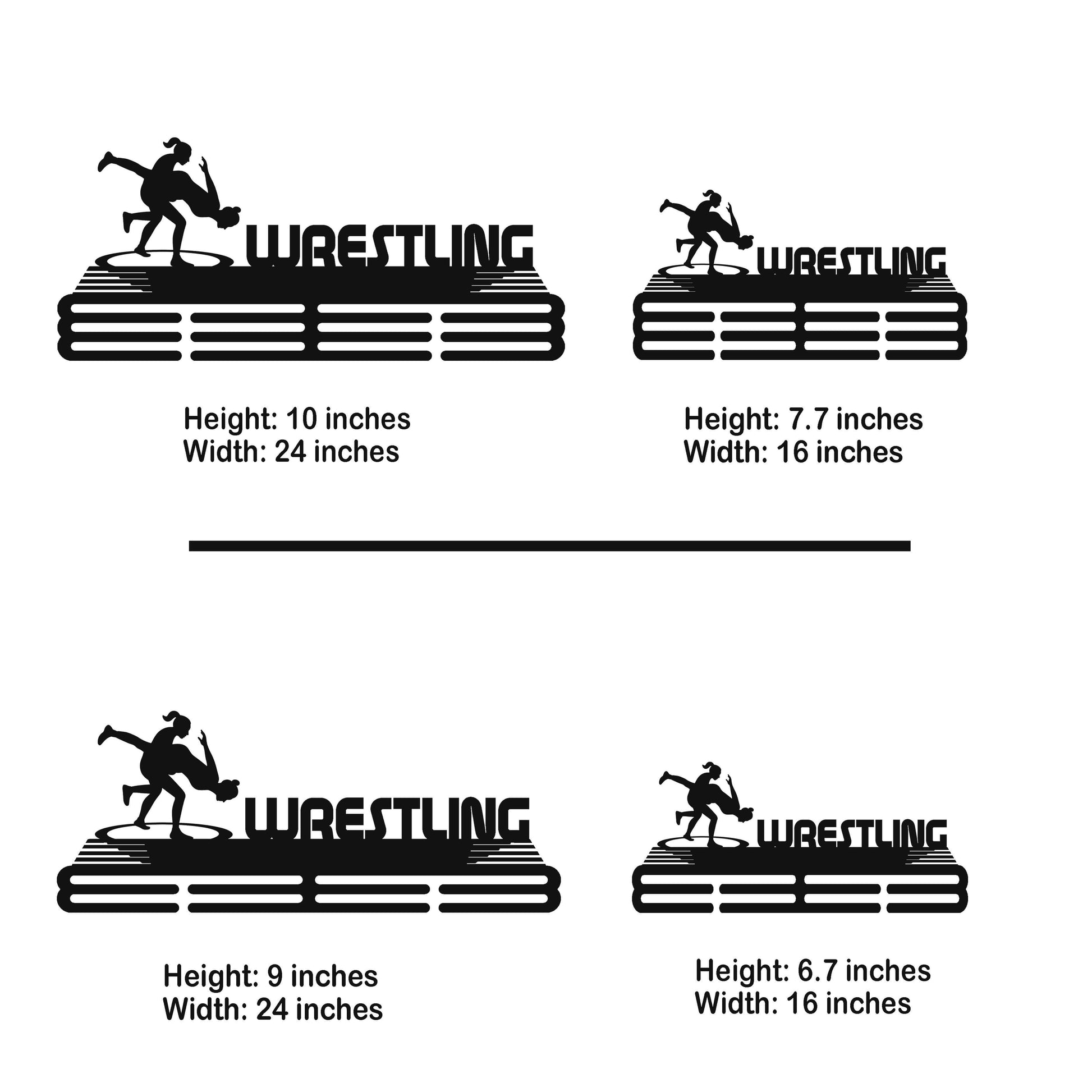 Wrestling Medal Display Rack – Personalized Stainless Steel Medal Holder for Wrestling Awards - Champion Hanger