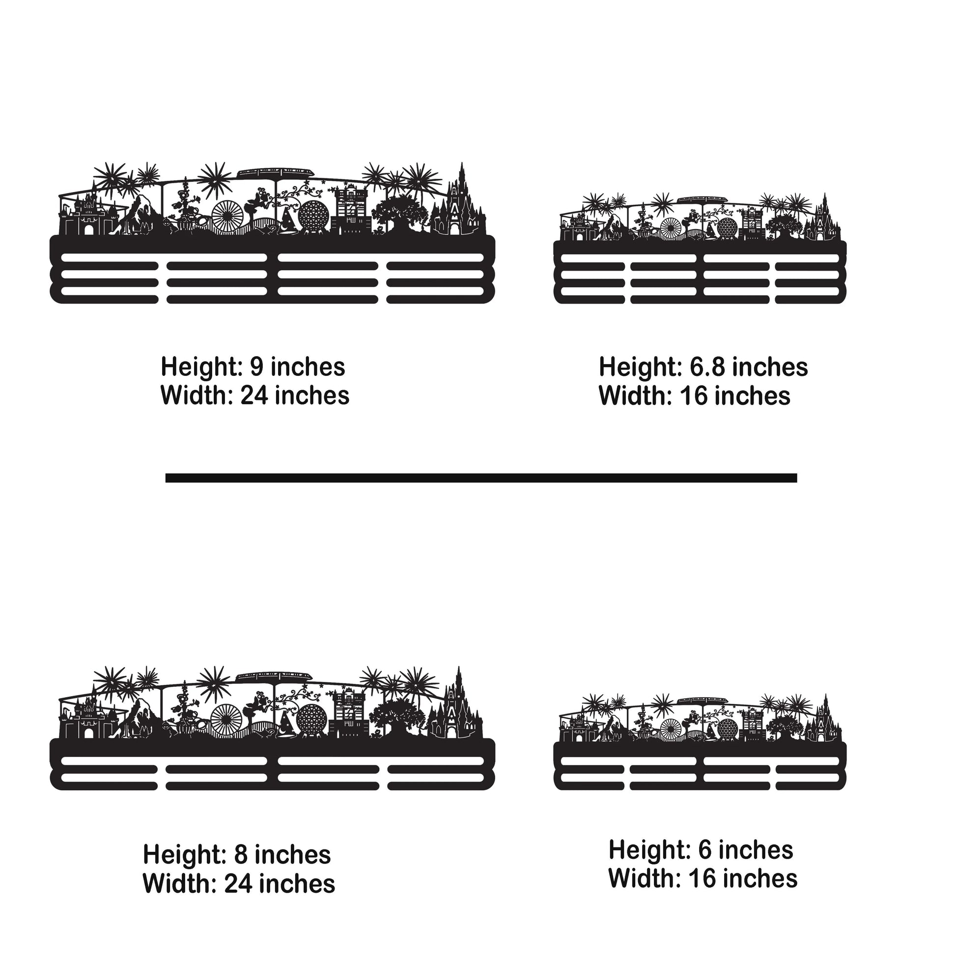 Enchanted Kingdom Medal Hanger – Personalized Stainless Steel Running Medal Rack | ChampionHanger - Champion Hanger