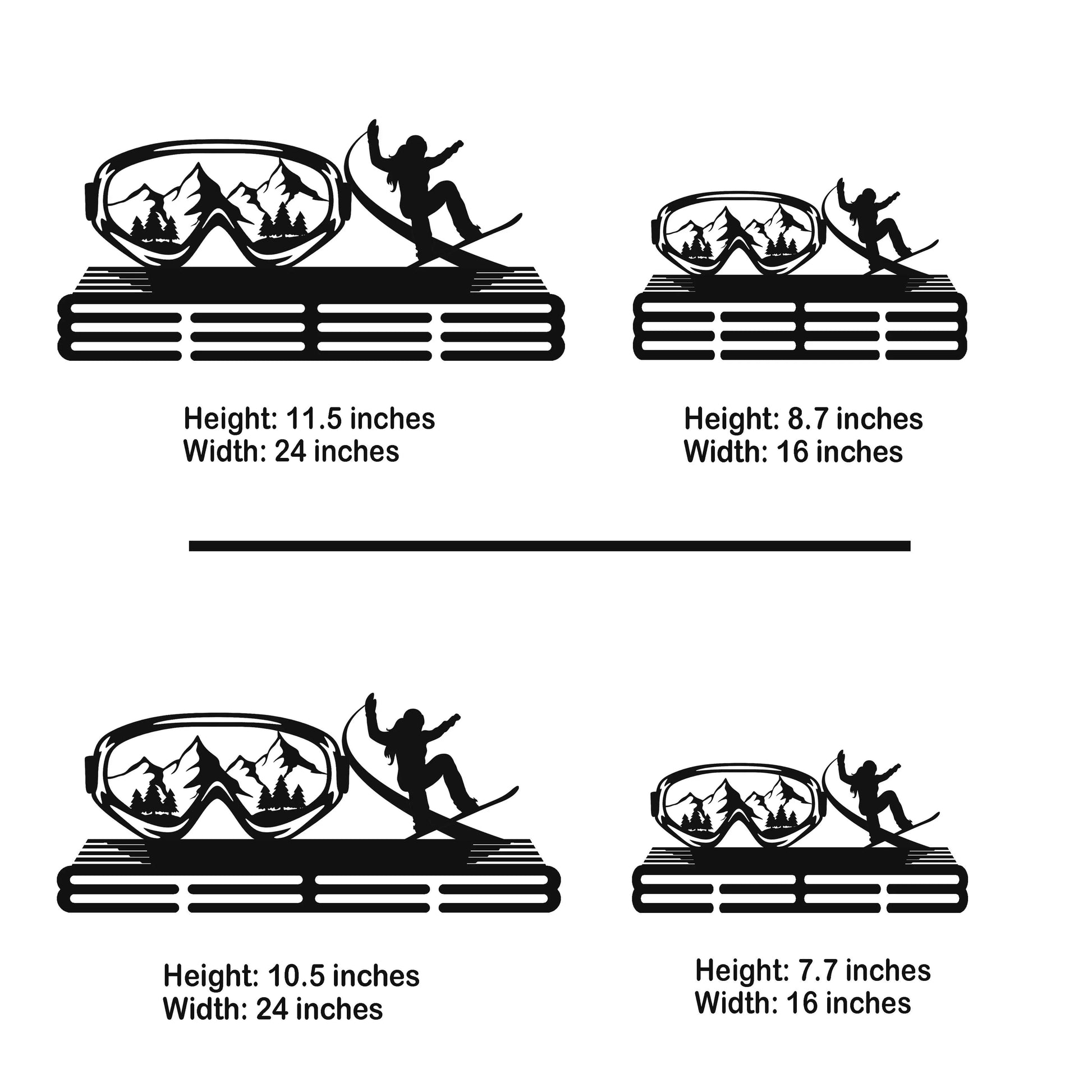 Personalized Snowboard Medal Hanger | Custom Stainless Steel Medal Display | ChampionHanger - Champion Hanger