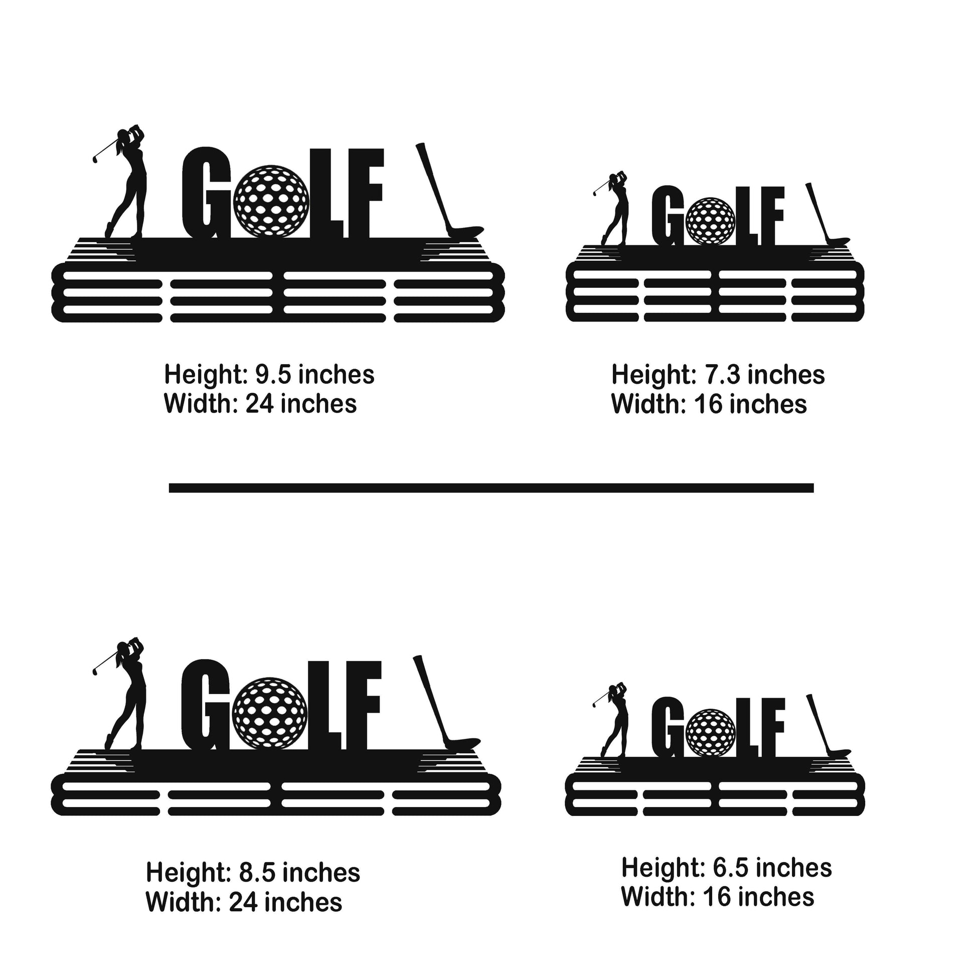 Golf Medal Hanger – Personalized Metal Medal Holder – Stainless Steel Wall Display Rack for Golf Awards - Champion Hanger
