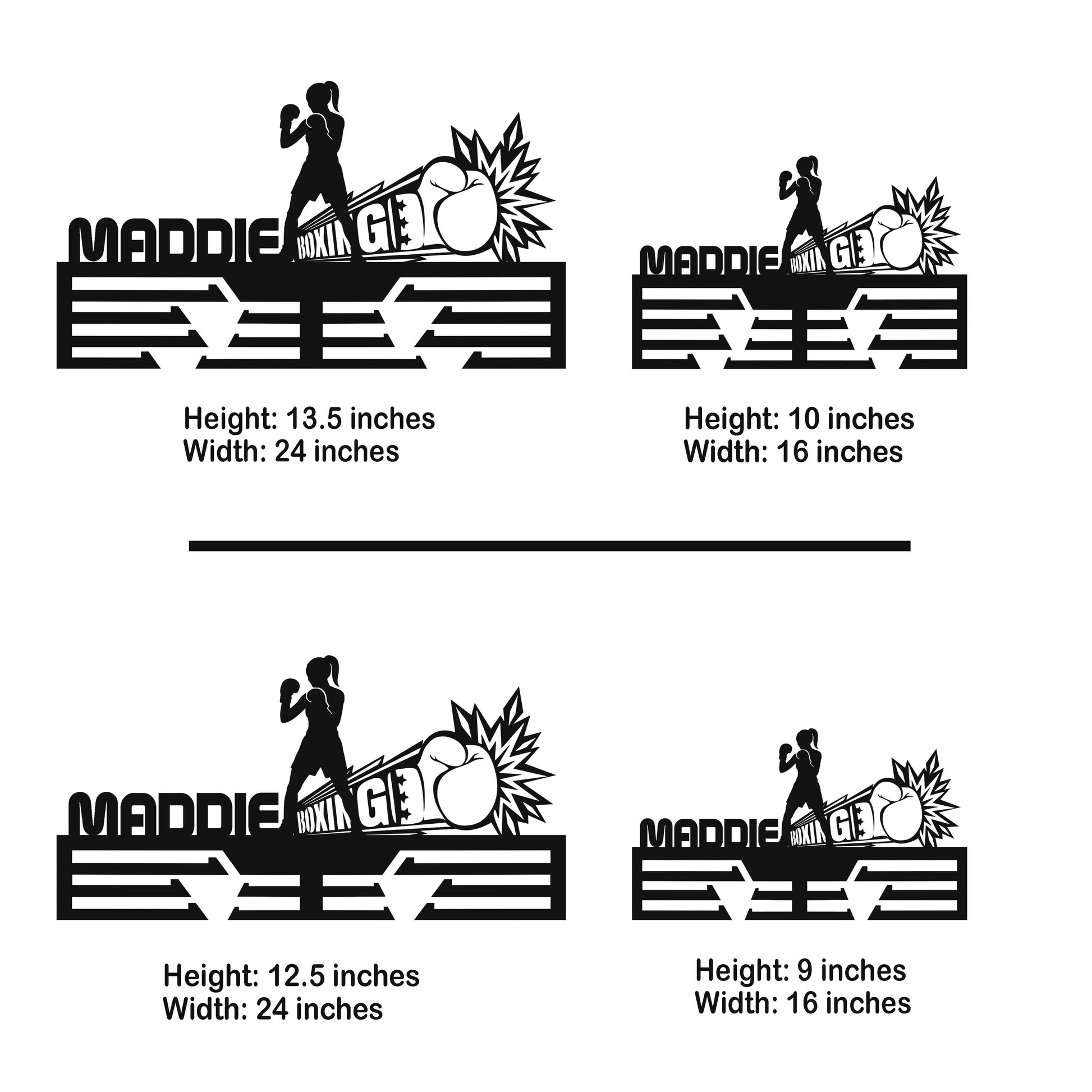Personalized Boxing Medal Hanger – Stainless Steel Medal Display Rack – Custom Wall Holder for Boxing Awards & Champion Gifts - Champion Hanger