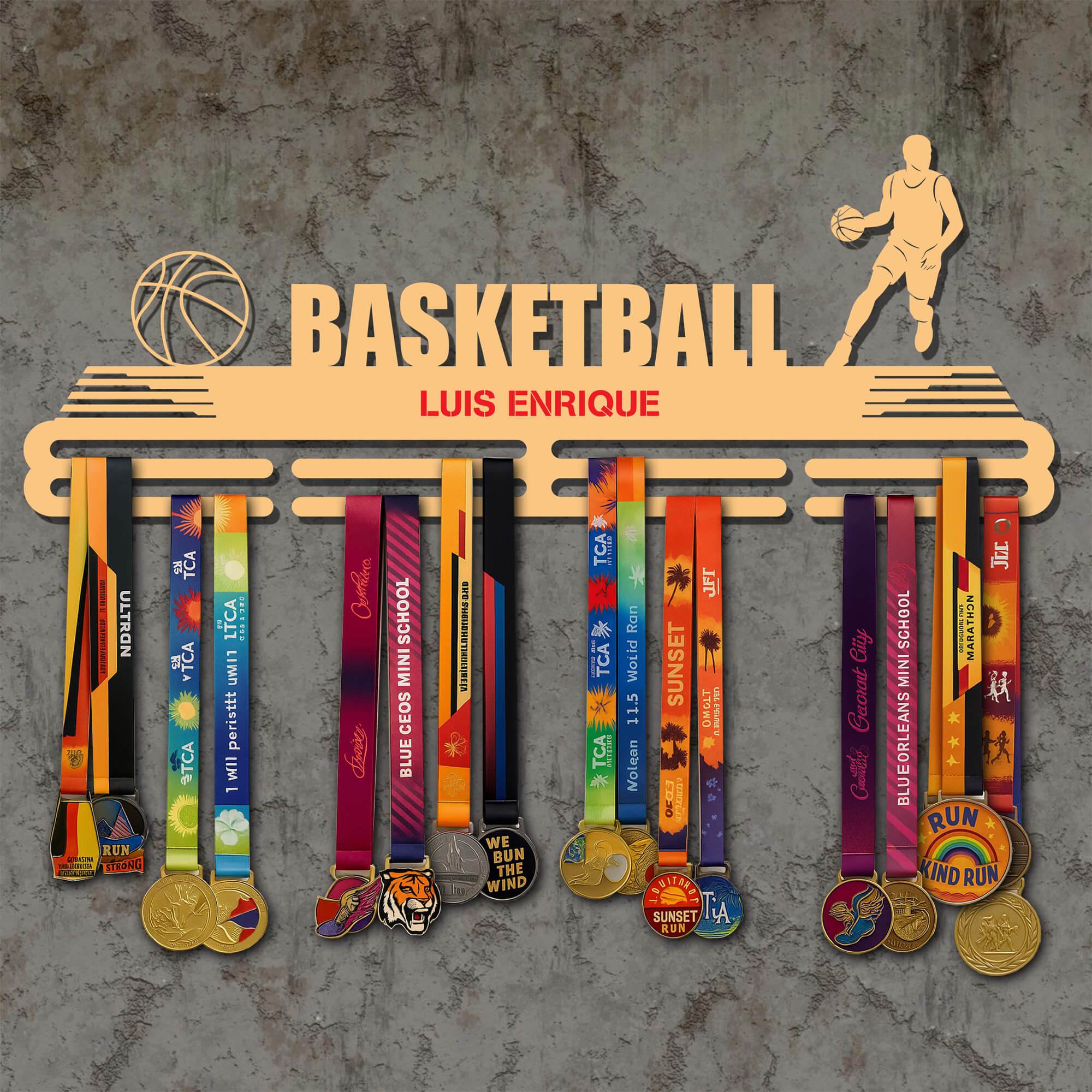 Metal Basketball Medal Holder – Metal Hanger for Basketball Awards – Stainless Steel Display Rack - Champion Hanger