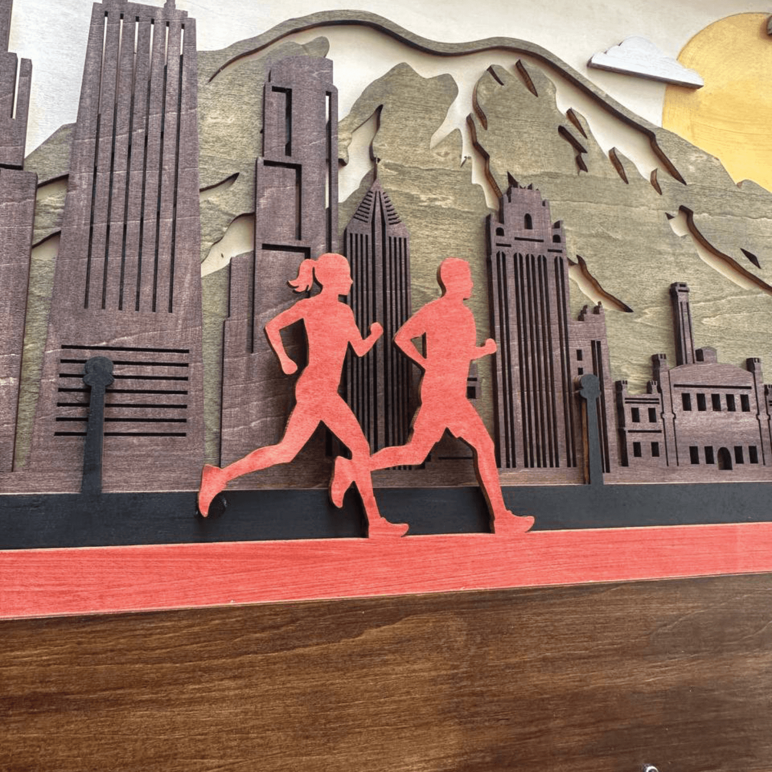 Chicago Running & Cycling Wooden Medal Hanger – Personalized Medal Display for Runners & Cyclists | Championhanger