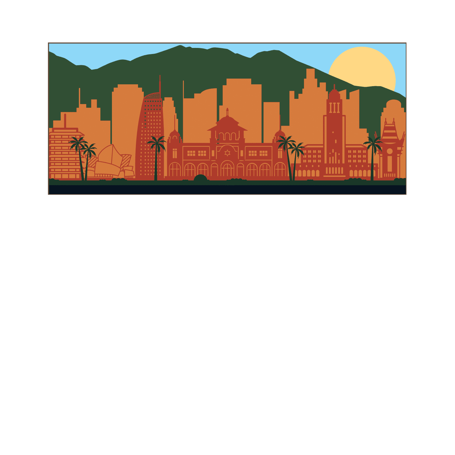 Personalized Los Angeles Skyline Wooden Medal Hanger – ChampionHanger running gifts - Champion Hanger