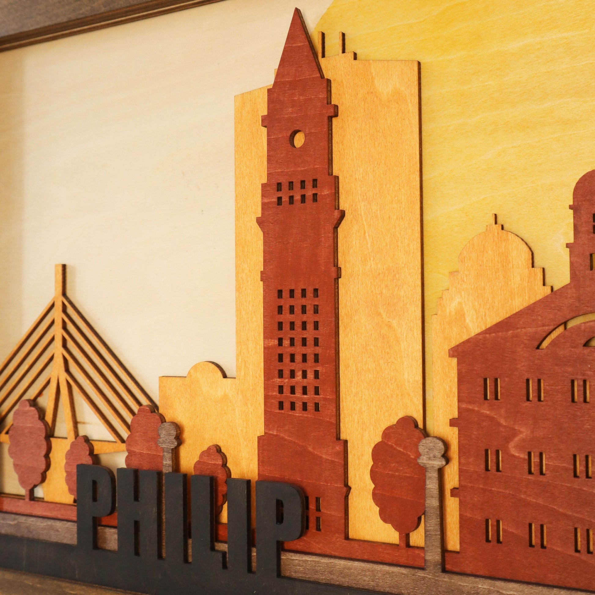 Custom Boston Skyline Medal Hanger Display, ChampionHanger running gifts - Champion Hanger