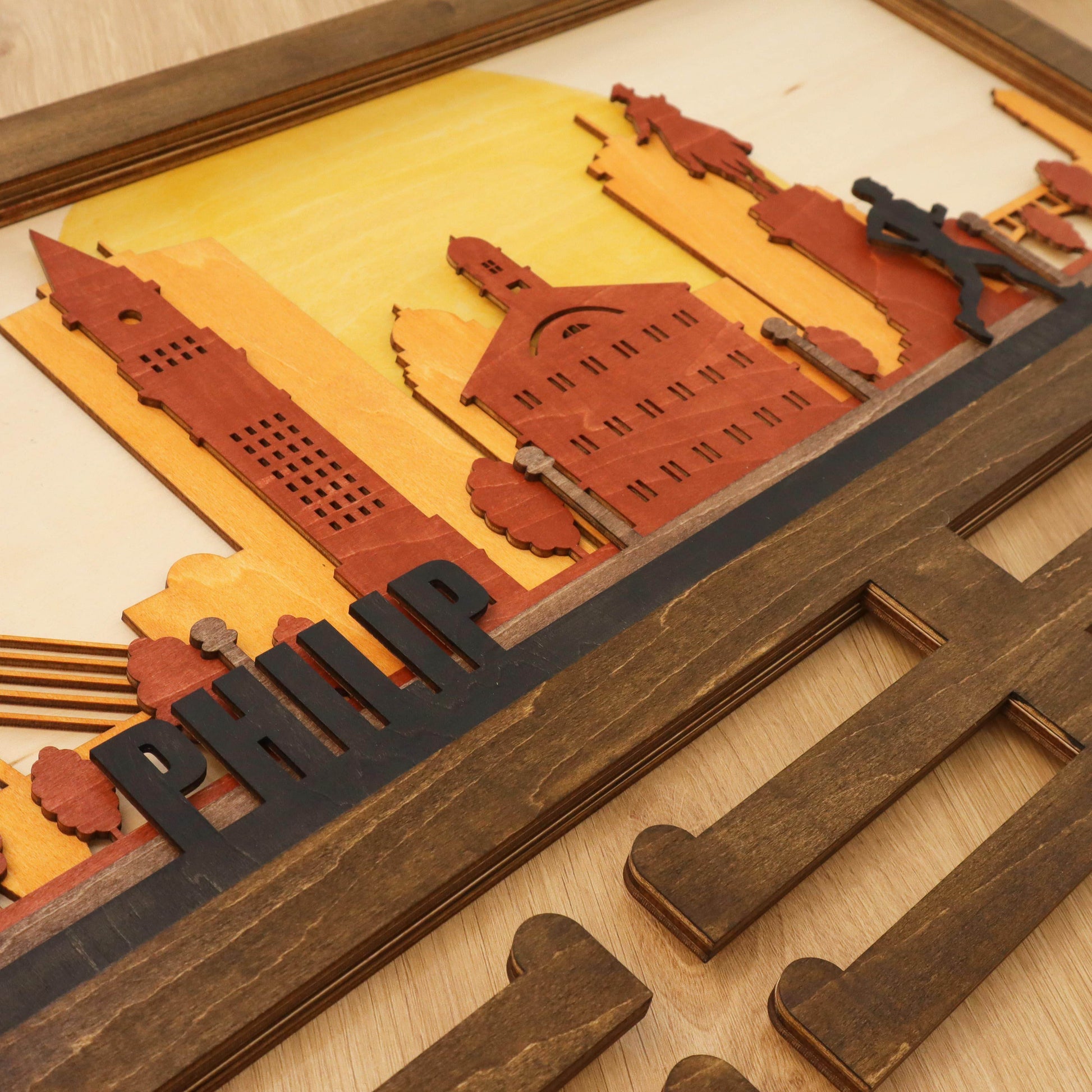 Custom Boston Skyline Medal Hanger Display, ChampionHanger running gifts - Champion Hanger